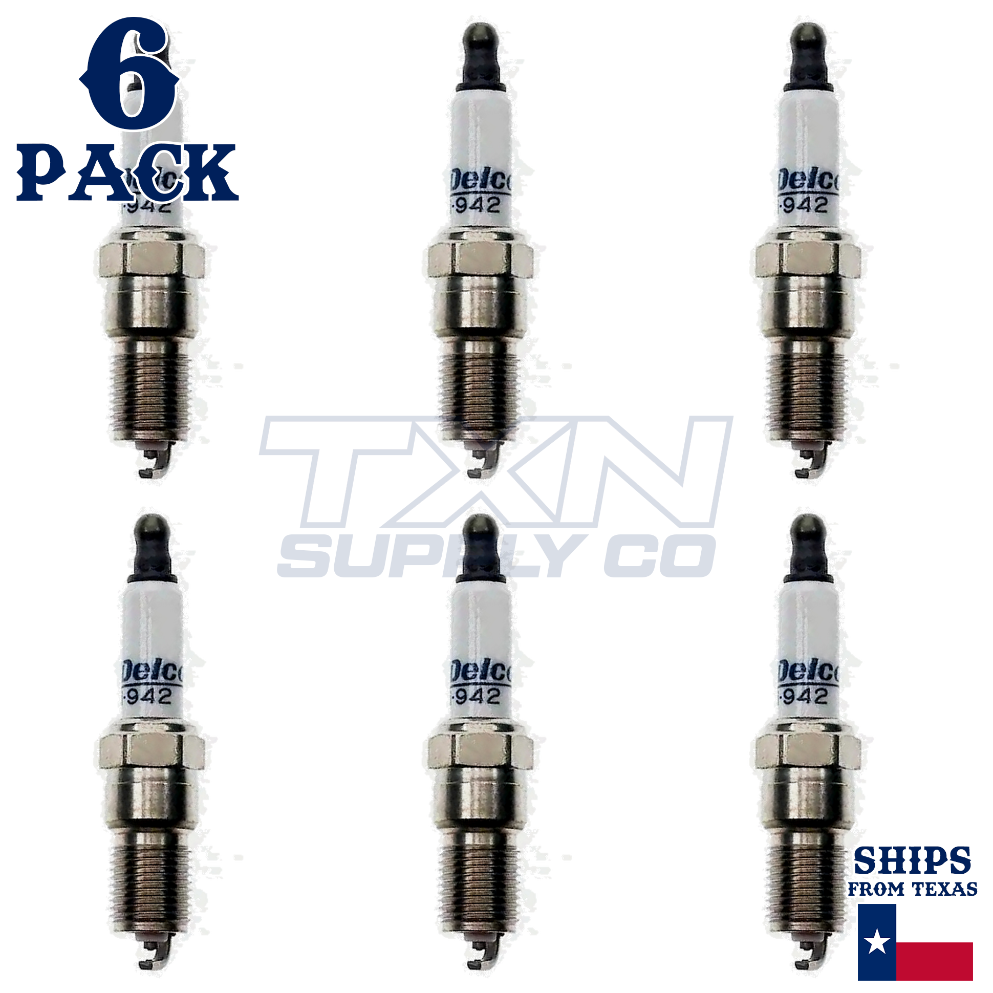 6 Pack ACDelco Double Platinum Spark Plugs 2005-2006 for Ford Courier 4.0L - Image 1