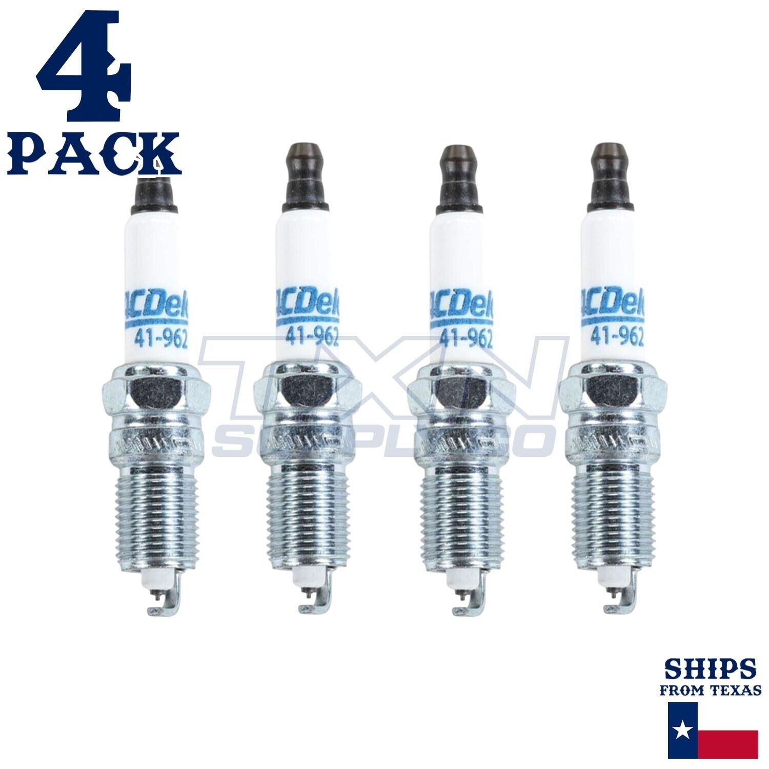 4 Pack Genuine GM ACDelco Double Platinum Spark Plugs 41-962