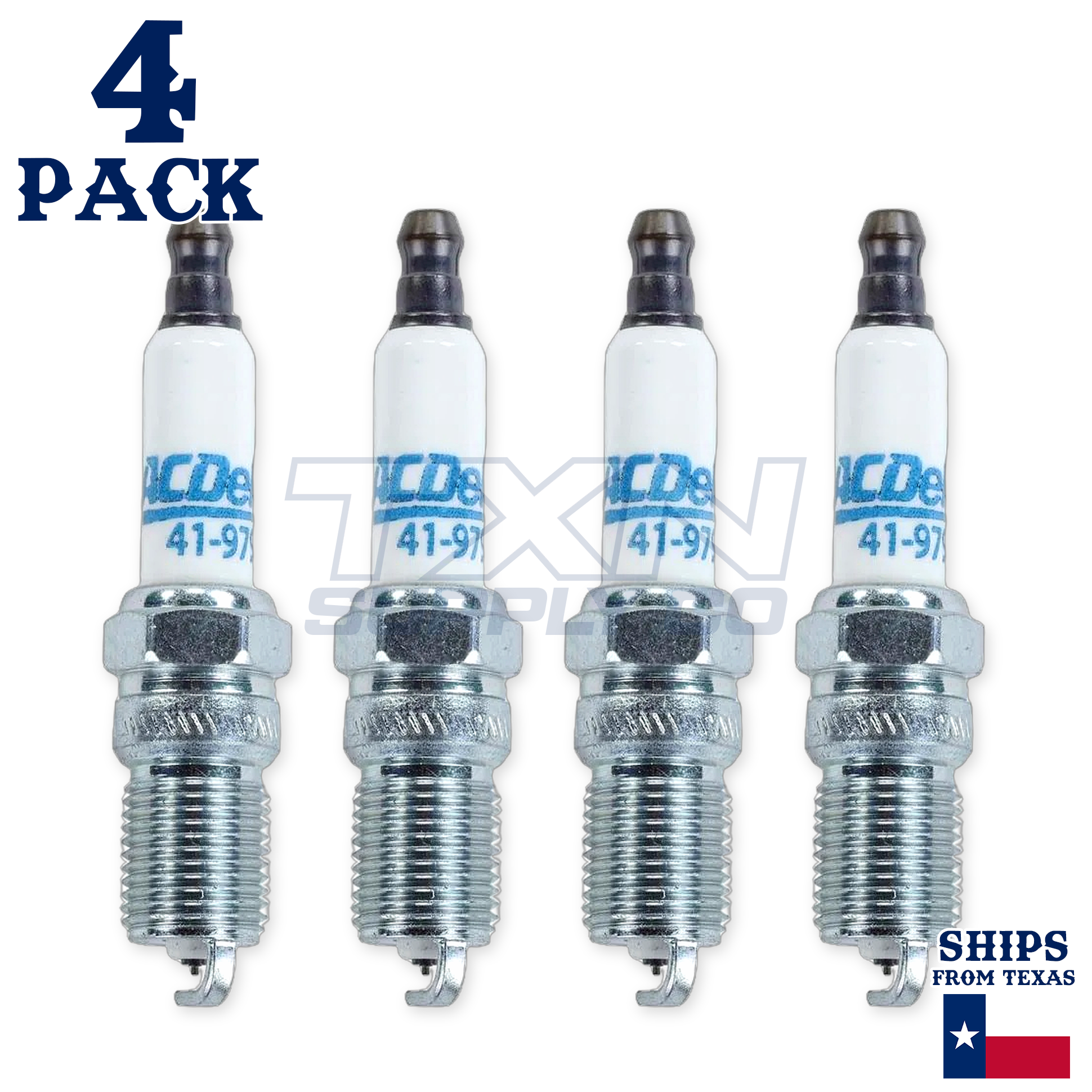 4 Pack Genuine GM ACDelco Double Platinum Spark Plugs 41-979 - Image 1