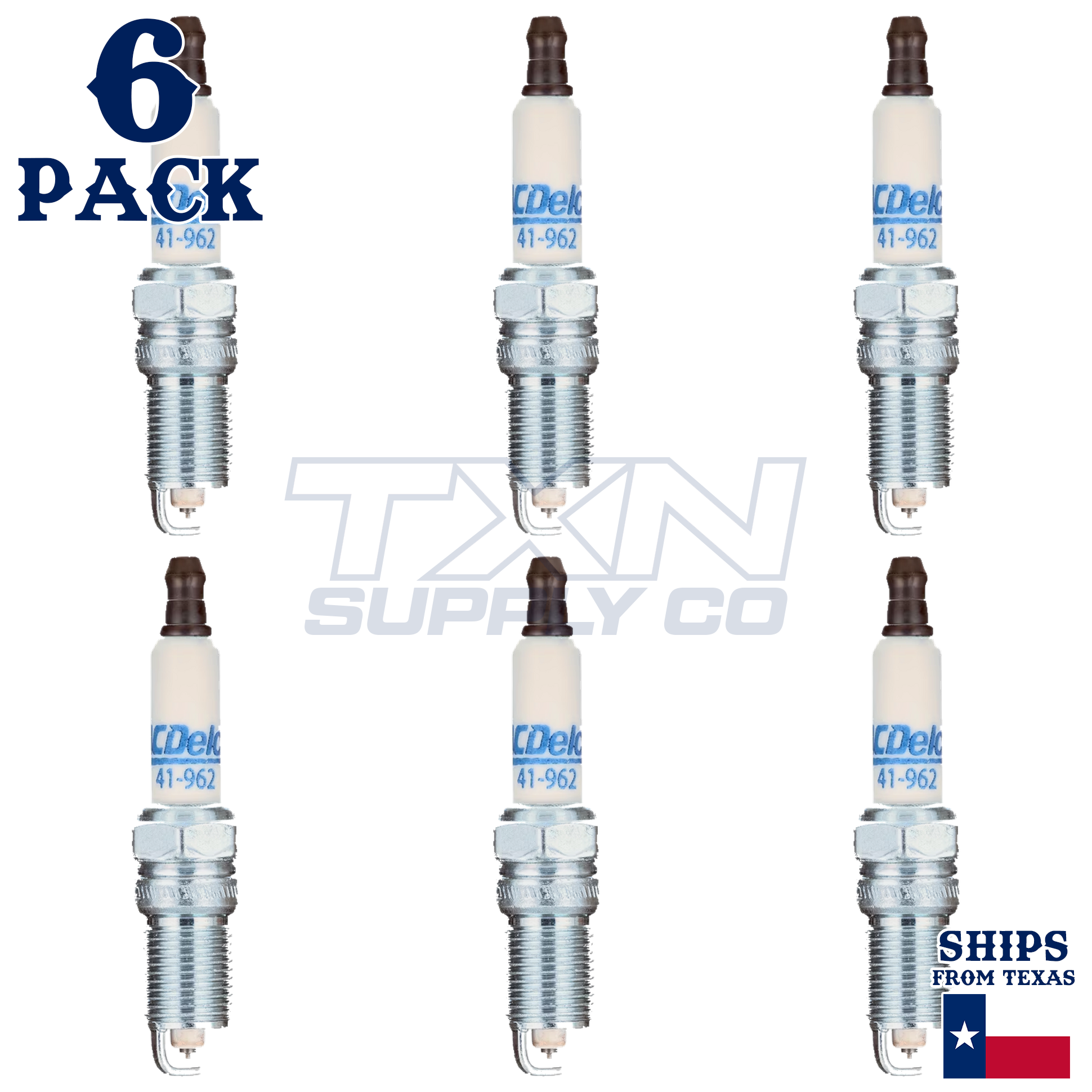 ACDelco 41-962 Professional Platinum Spark Plug - 6 Pack - Image 1