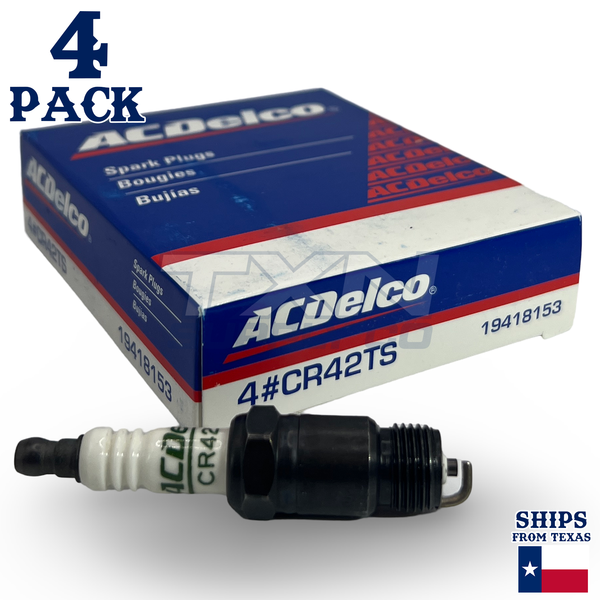 4 Pack Genuine GM ACDelco Spark Plugs CR42TS - Image 1