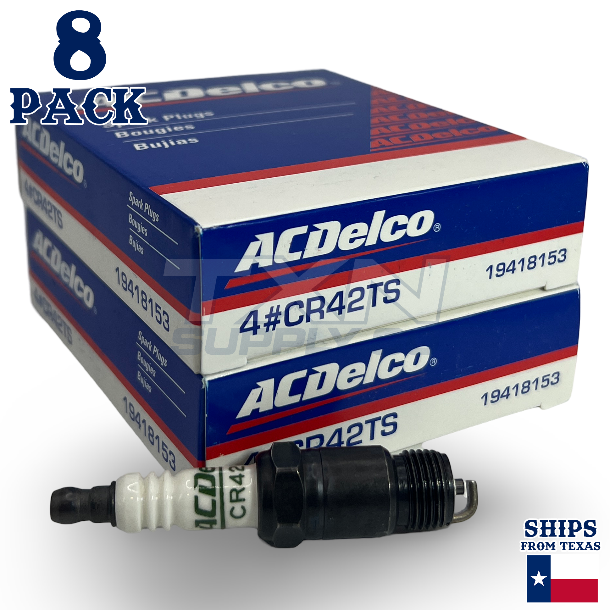 1992-1993 Chevrolet Blazer 5.7L ACDelco Spark Plugs - 8 Pack