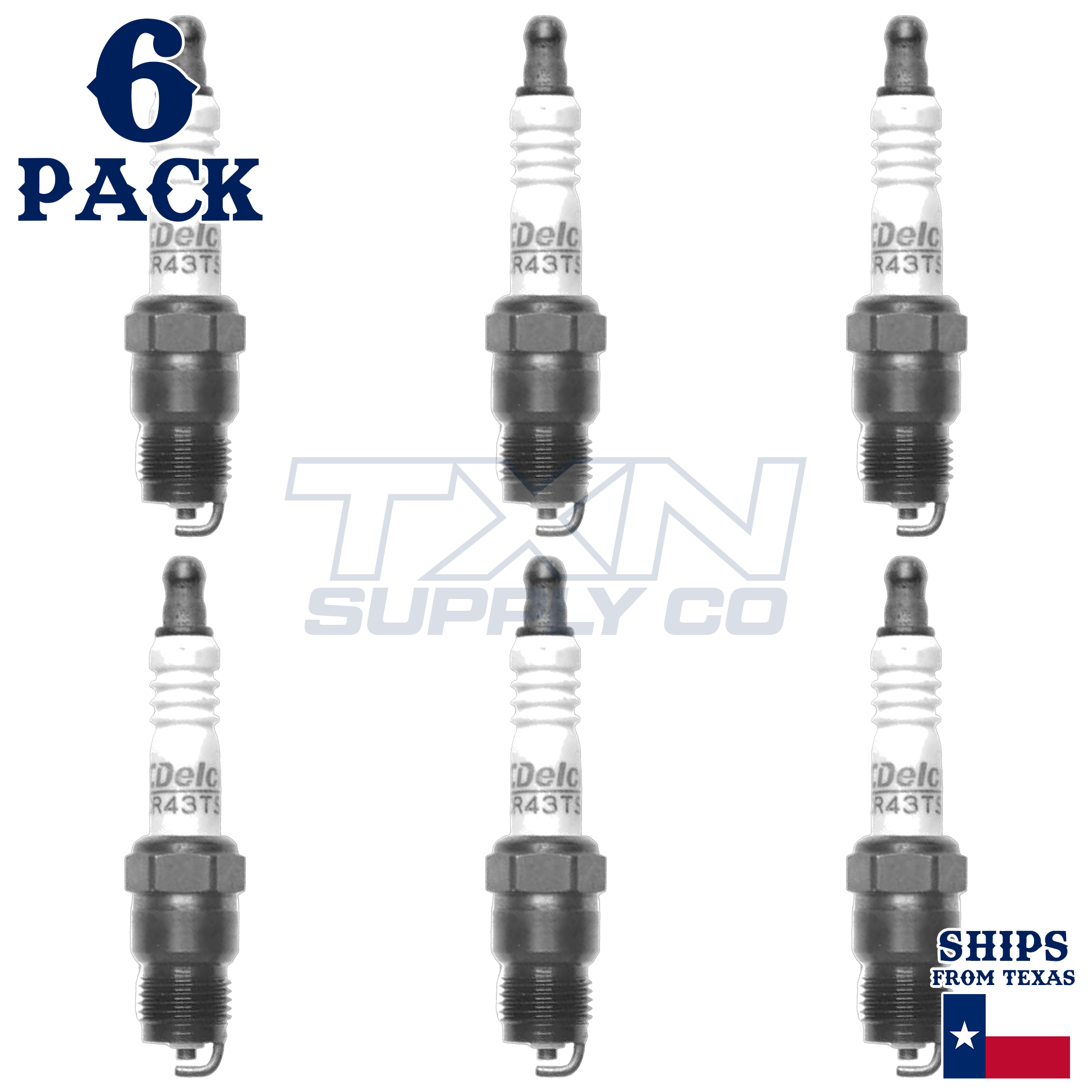 1990-1996 GMC G3500 4.3L ACDelco Spark Plugs - 6 Pack - Image 2