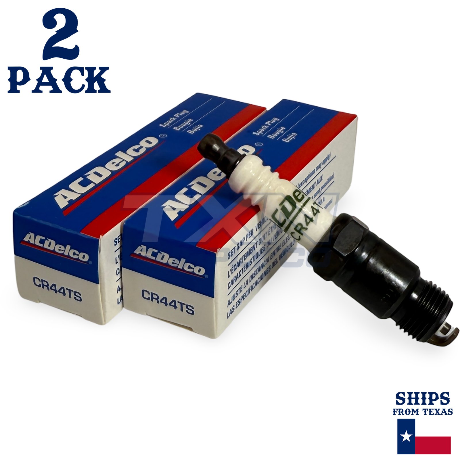 2 Pack Genuine GM ACDelco Spark Plugs CR44TS - Image 1