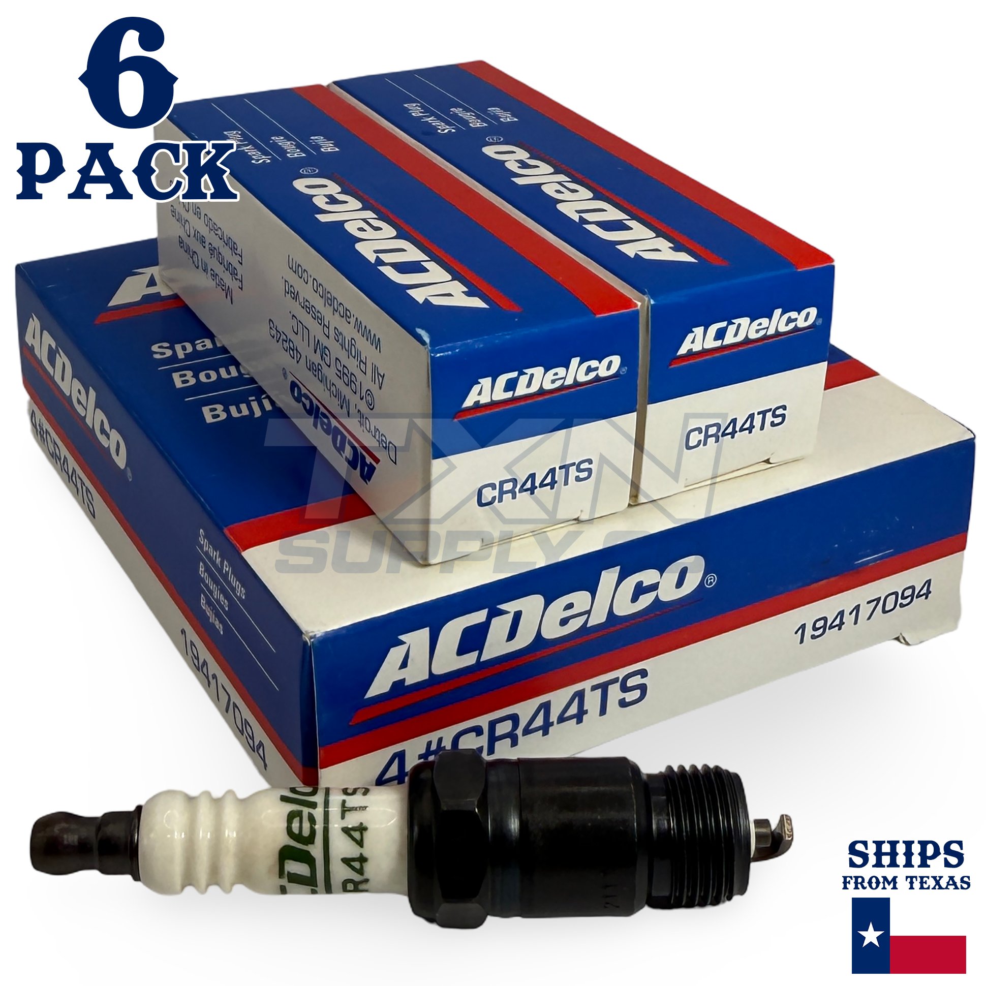 6 Pack Genuine GM ACDelco Spark Plugs CR44TS