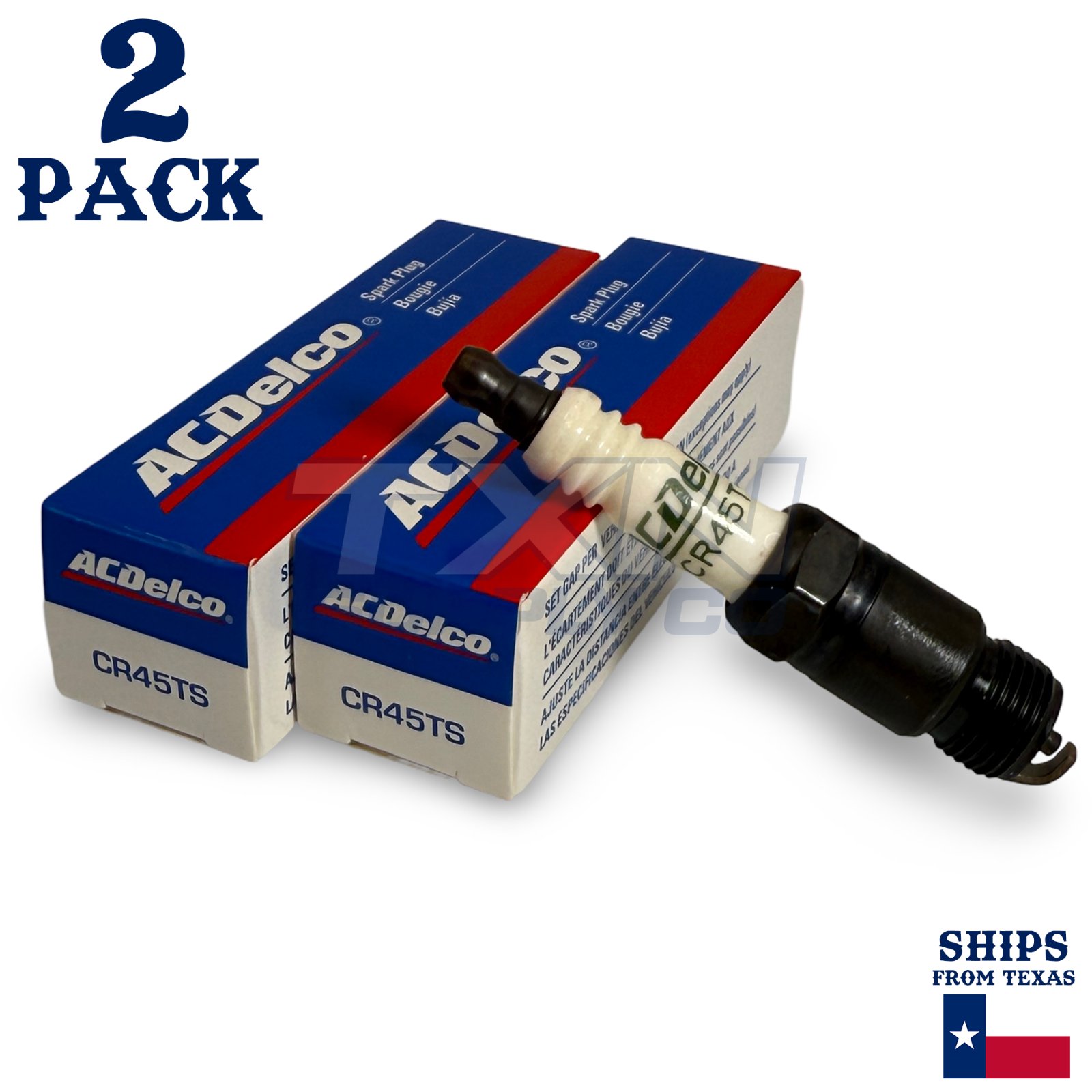 2 Pack Genuine GM ACDelco Spark Plugs CR45TS - Image 1