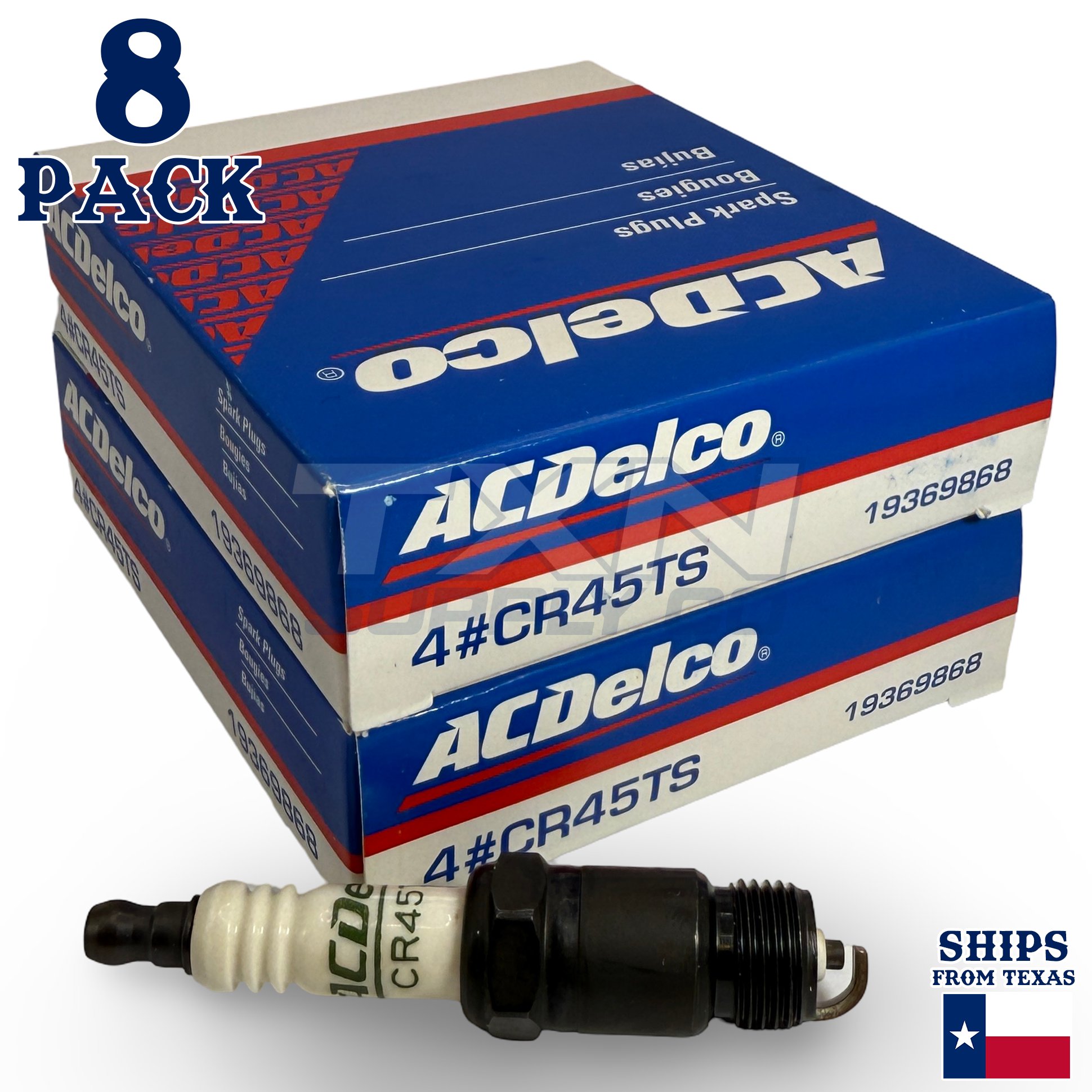 1992-1993 Chevrolet Caprice 5.0L ACDelco Spark Plugs - 8 Pack - Image 1