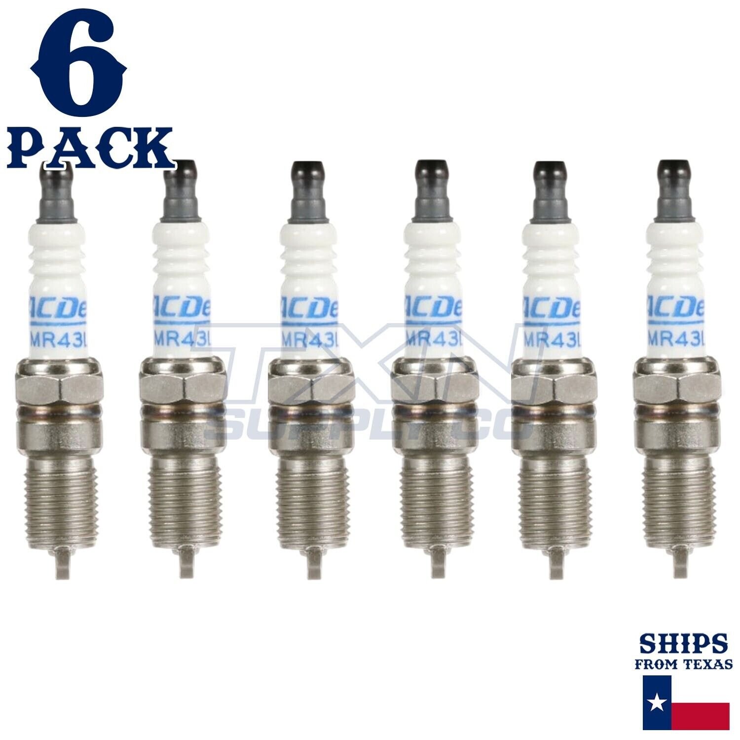 6 Pack ACDelco Marine Spark Plugs MR43LTS 19355201