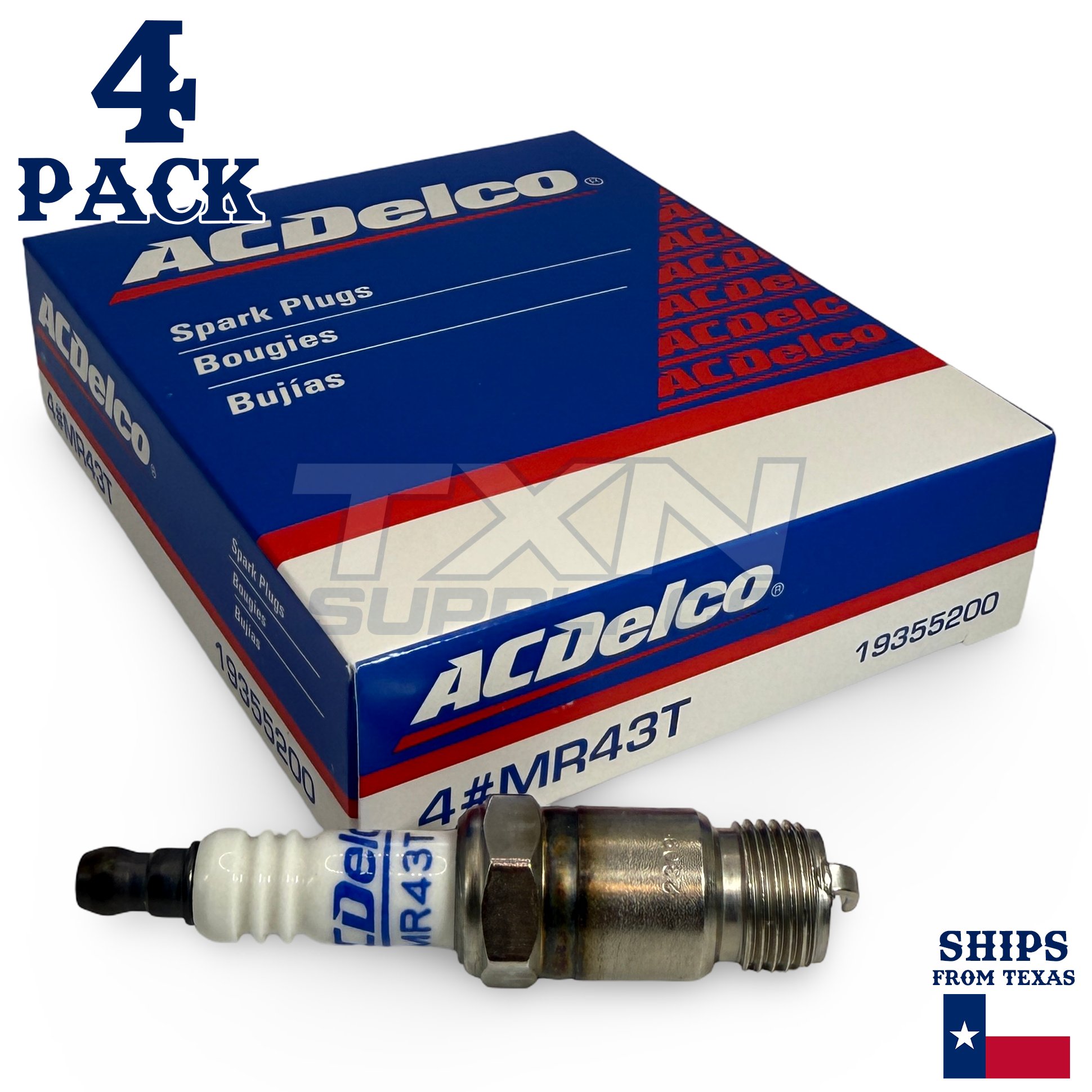 4 Pack ACDelco MR43T - Mercruiser Thunderbolt IV 1982-1997