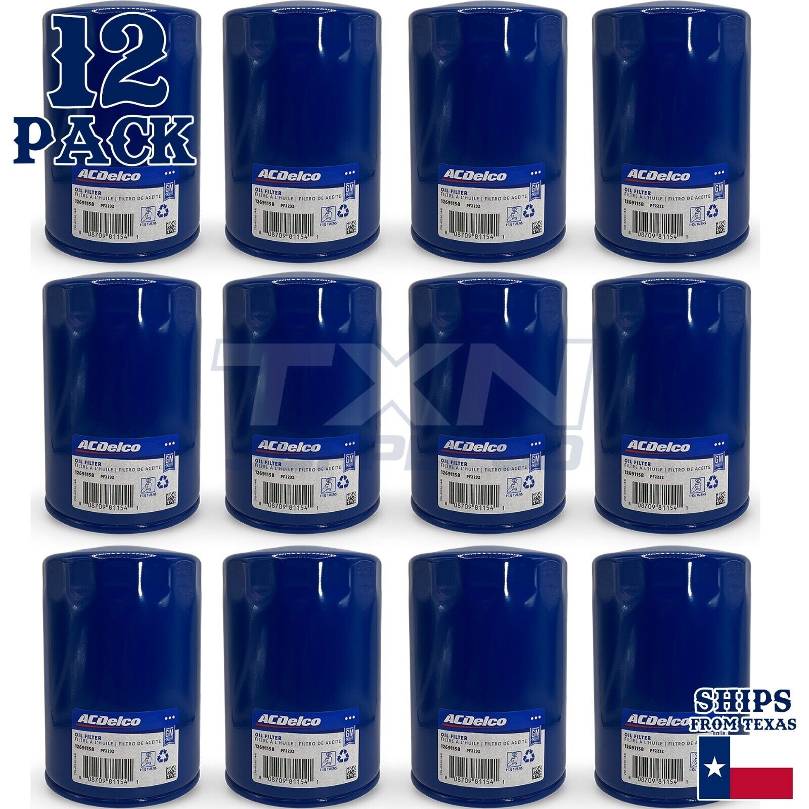 ACDelco PF2232 Oil Filter 12691158 GM Original Equipment - 12 Pack Duracase