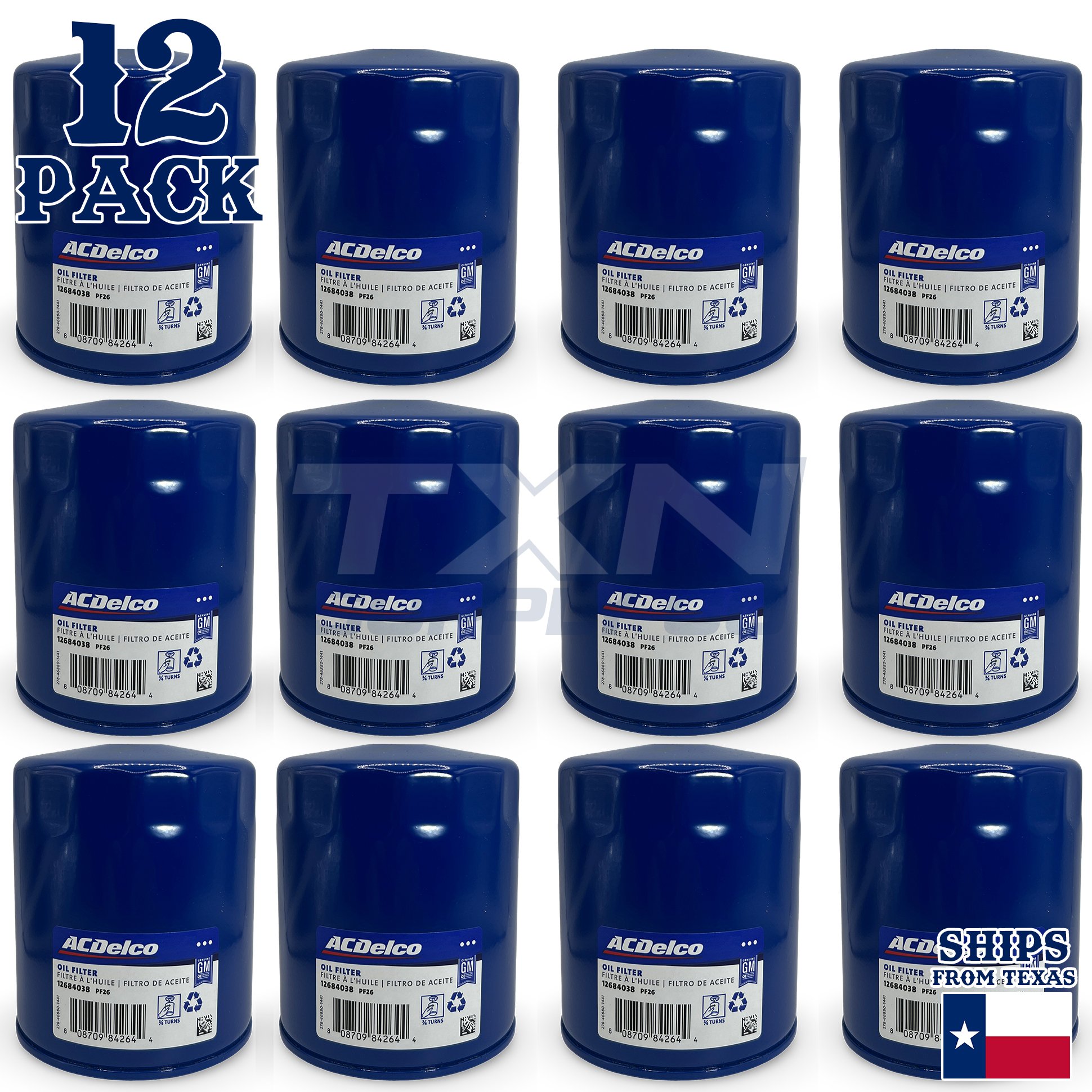 ACDelco PF26 PF26F GM Oil Filter 12684038 Case Durapack - 12 Pack