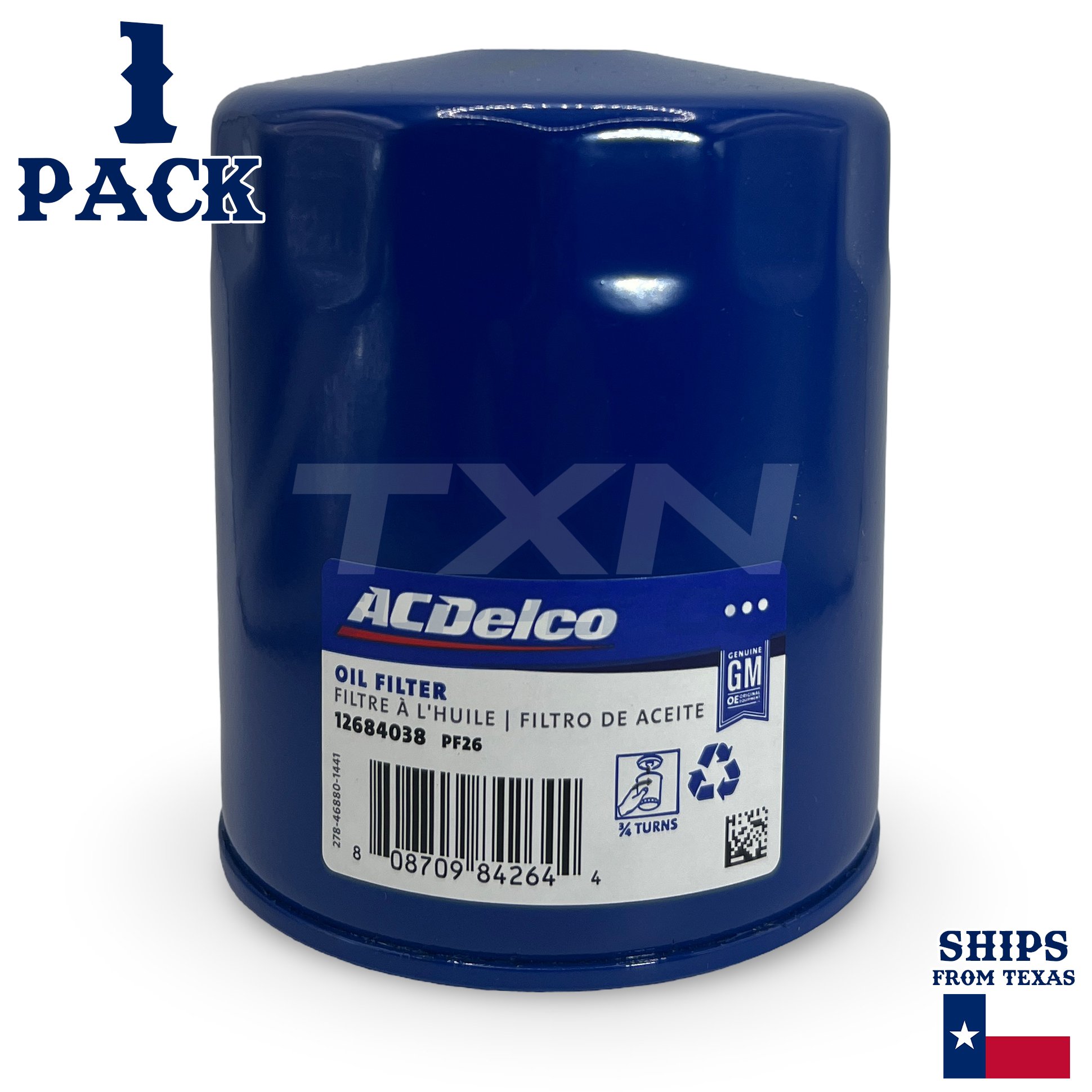 ACDelco PF26 PF26F GM Oil Filter 12684038 - 1 Pack
