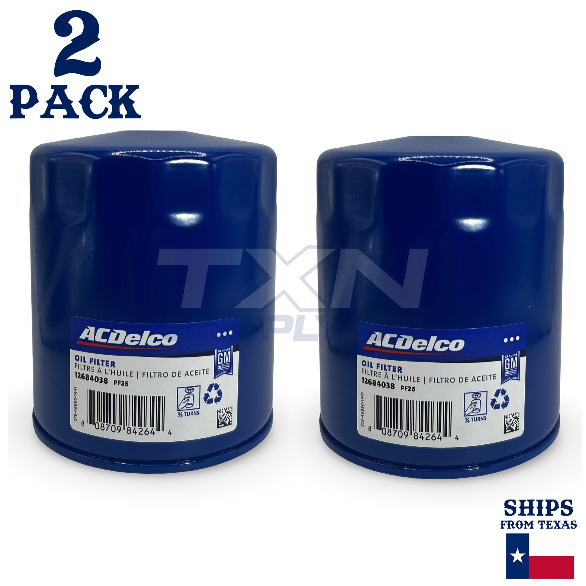 ACDelco PF26 PF26F GM Oil Filter 12684038 - 2 Pack