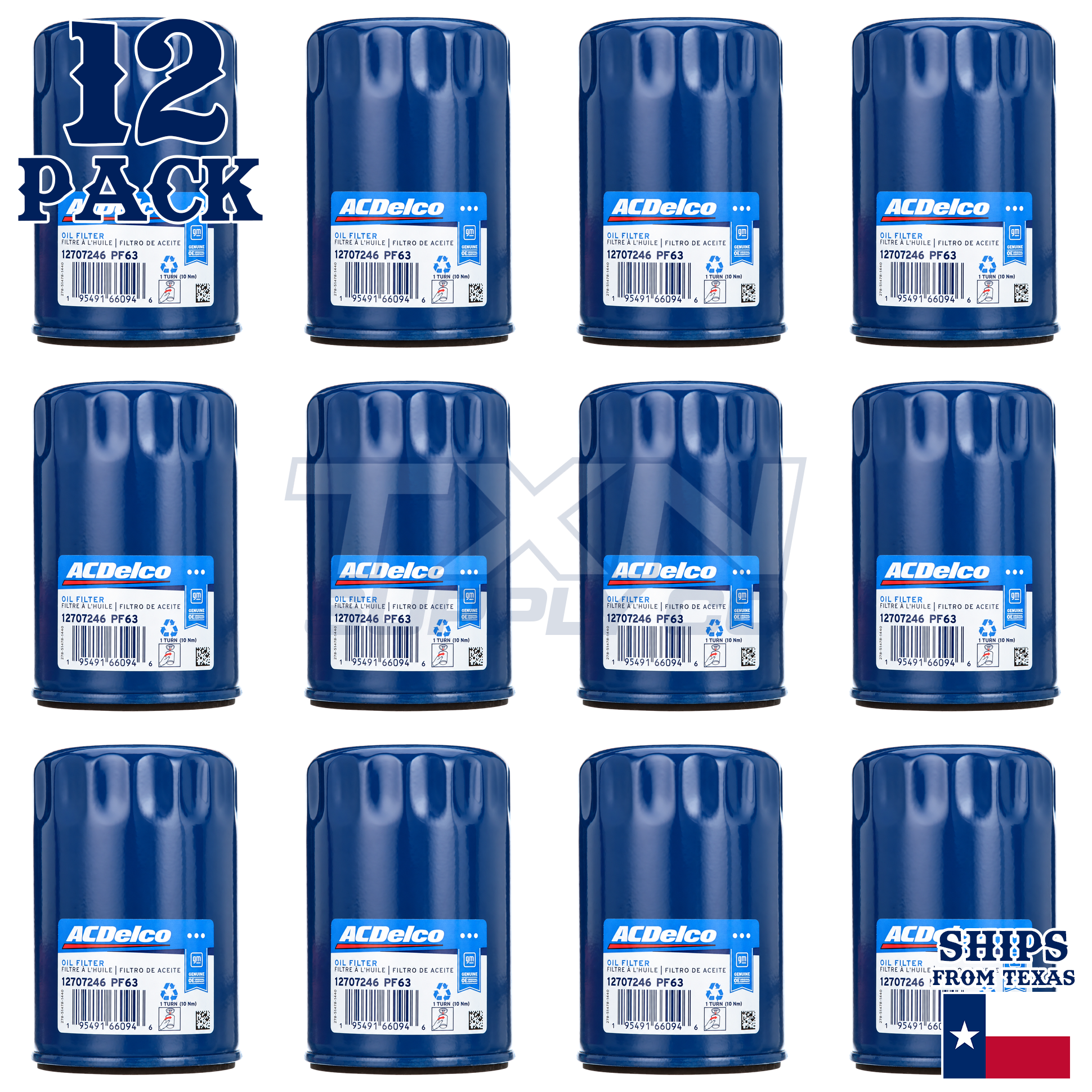 ACDelco GM Original Equipment PF63F Durapack Engine Oil Filter (Pack of 12)