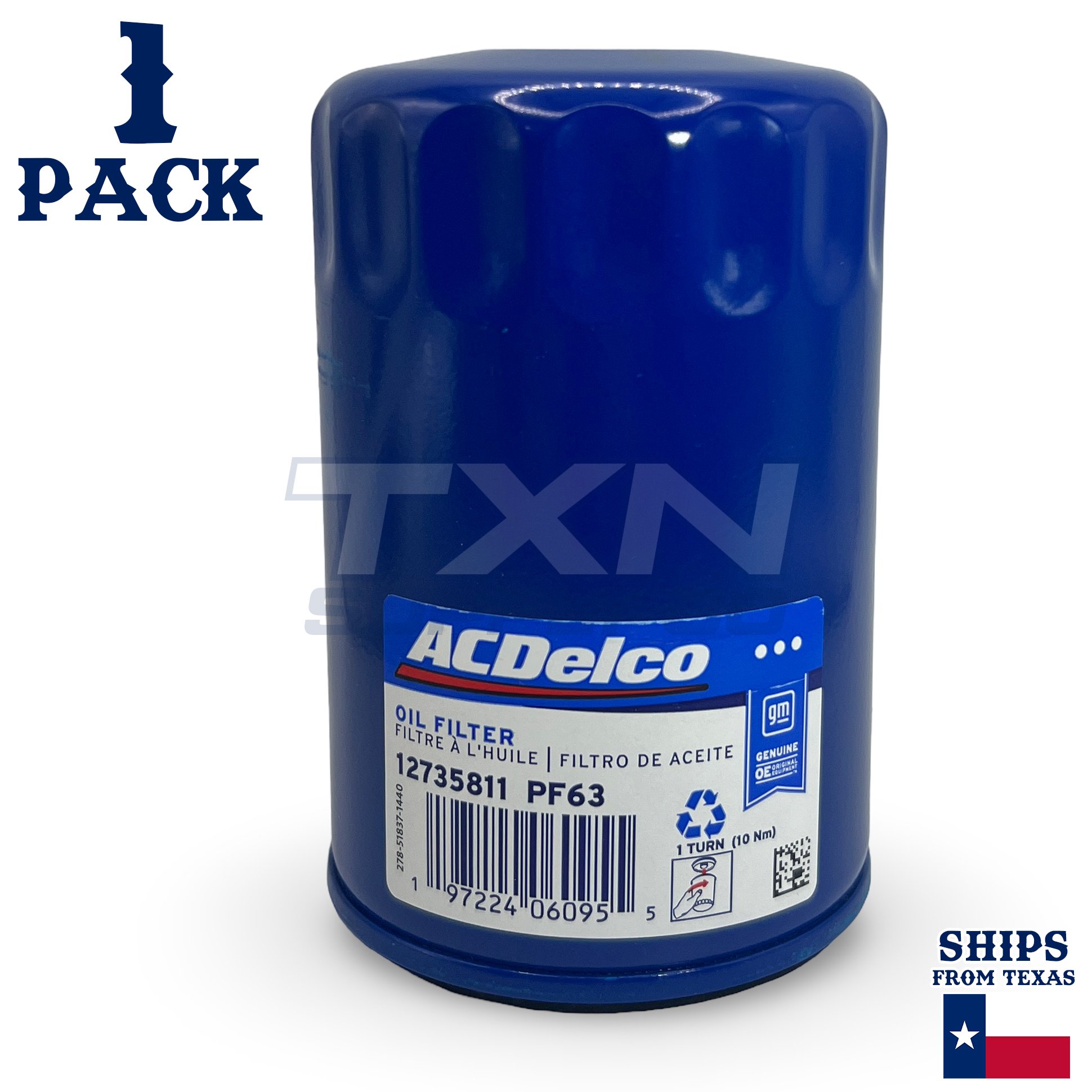 ACDelco PF63 PF63F GM Engine Oil Filter 12816256 - 1 Pack