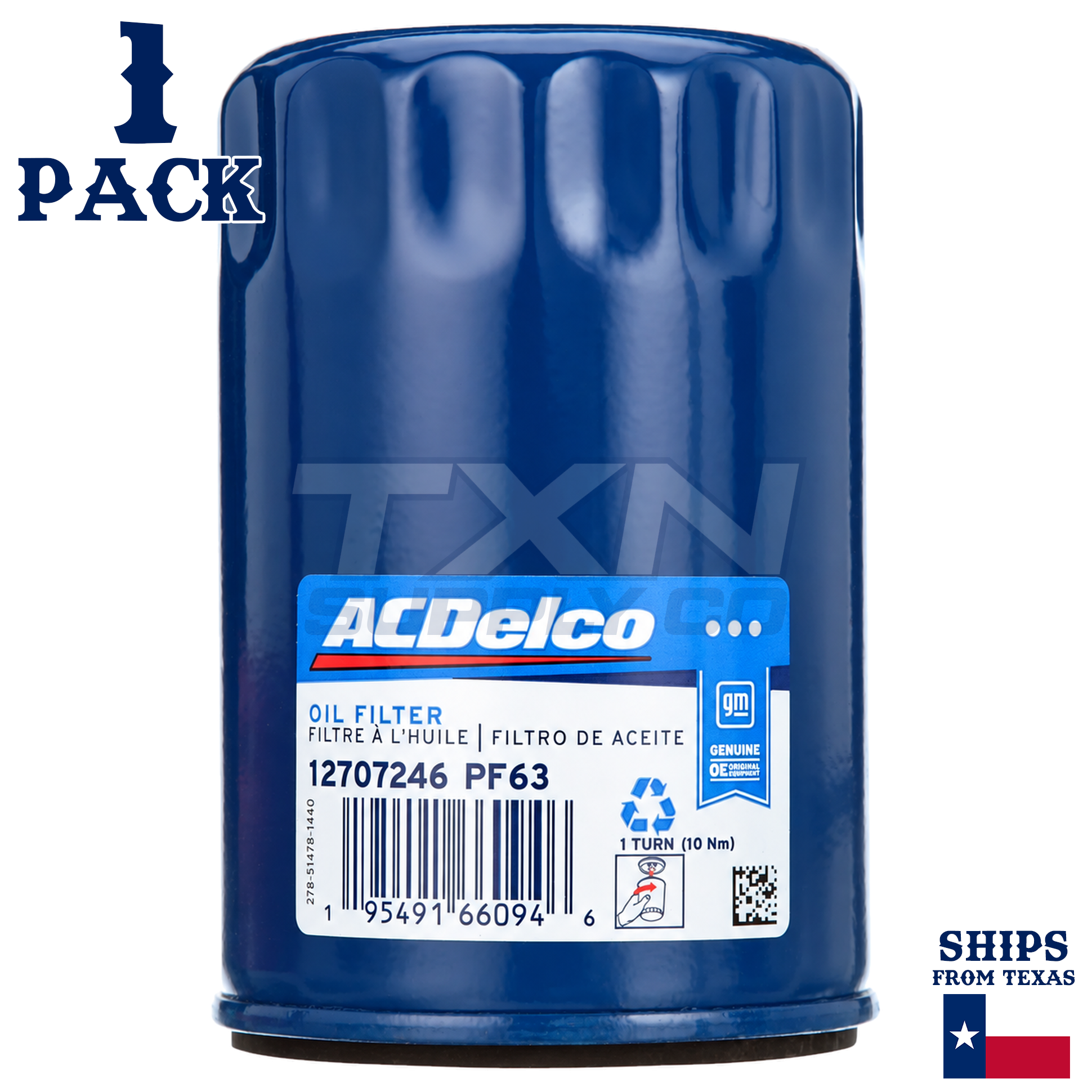 ACDelco PF63 PF63F GM Engine Oil Filter 12816256 - 1 Pack