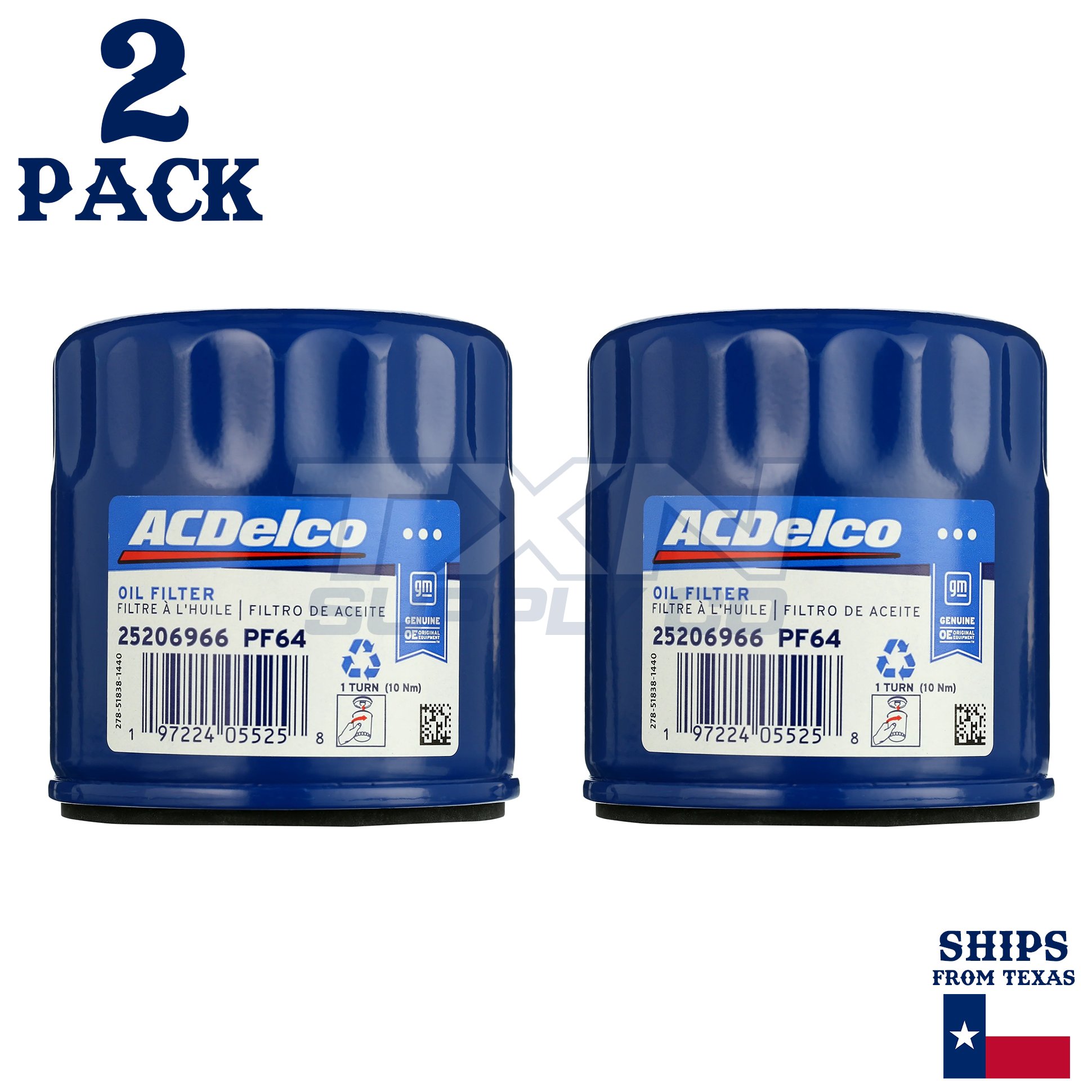 2 Pack GM ACDelco PF64 Engine Oil Filter CASE 25210026