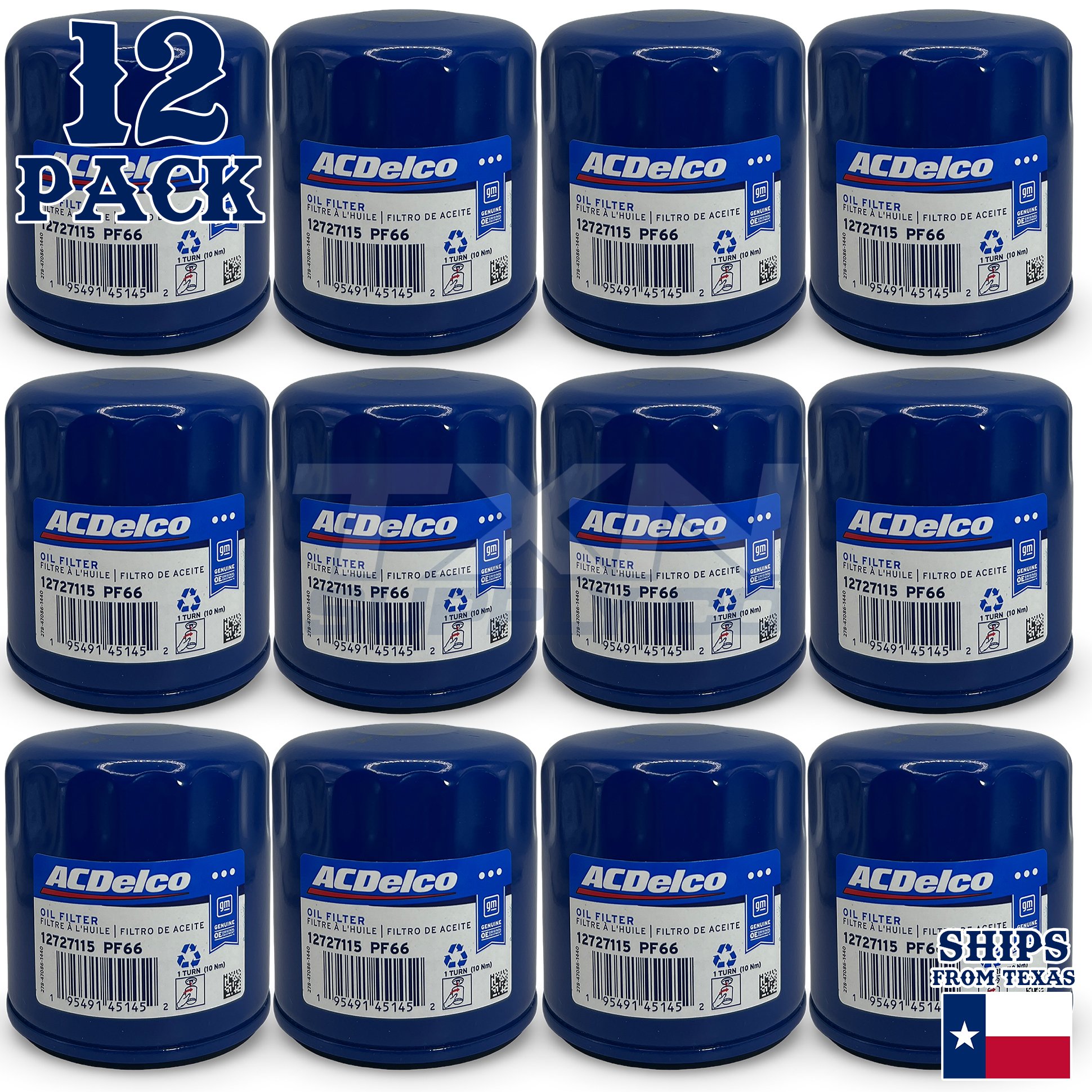 ACDelco PF66 PF66F GM Engine Oil Filter 12816268 Durapack Case - 12 Pack
