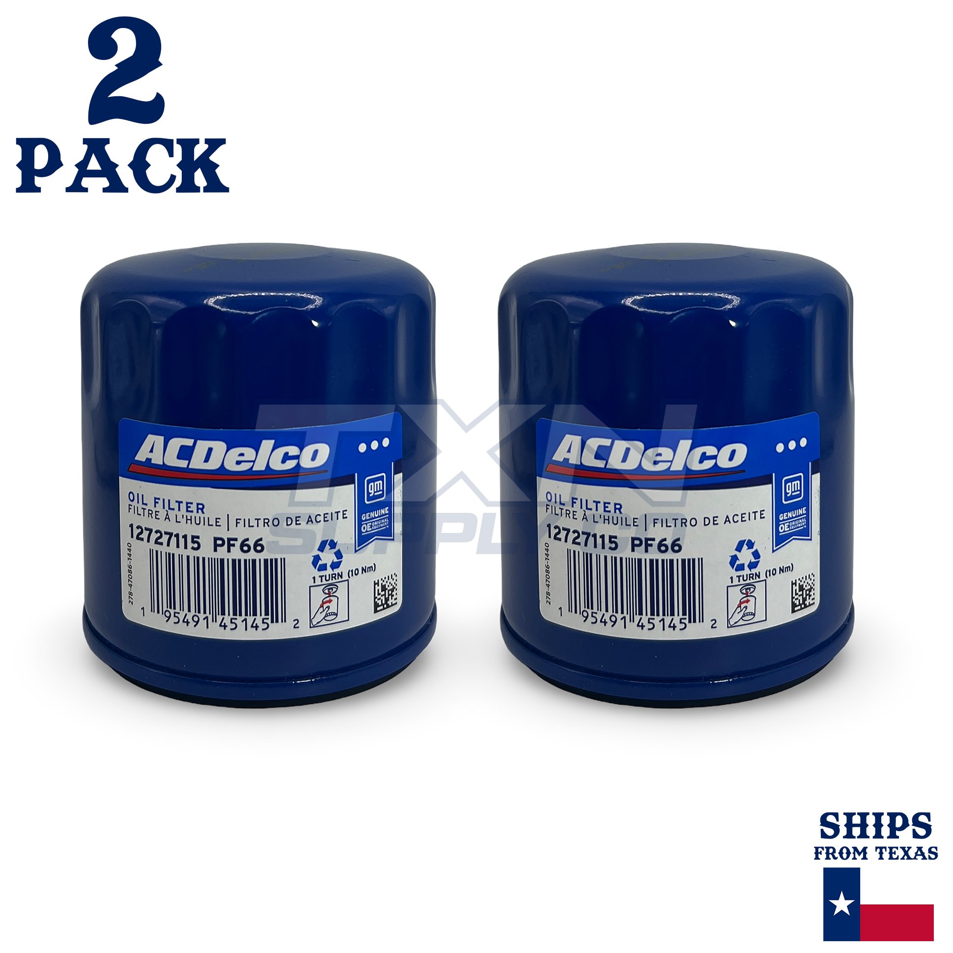 ACDelco PF66 PF66F GM Engine Oil Filter 12816268 - 2 Pack