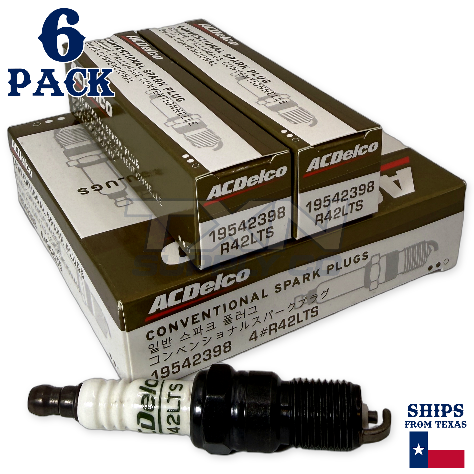 6 Pack ACDelco Standard Spark Plugs 2003-2004 for Ford Escape 3.0L
