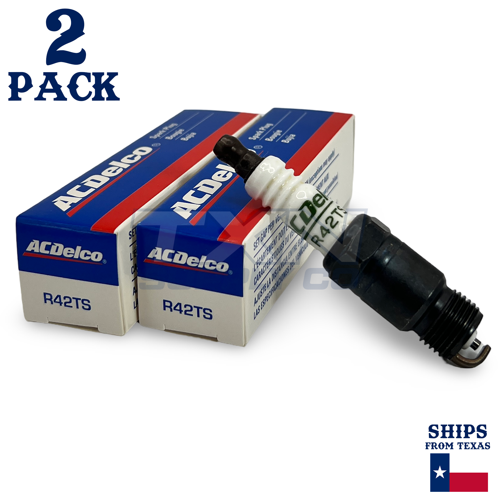 2 Pack Genuine GM ACDelco Spark Plugs R42TS - Image 1