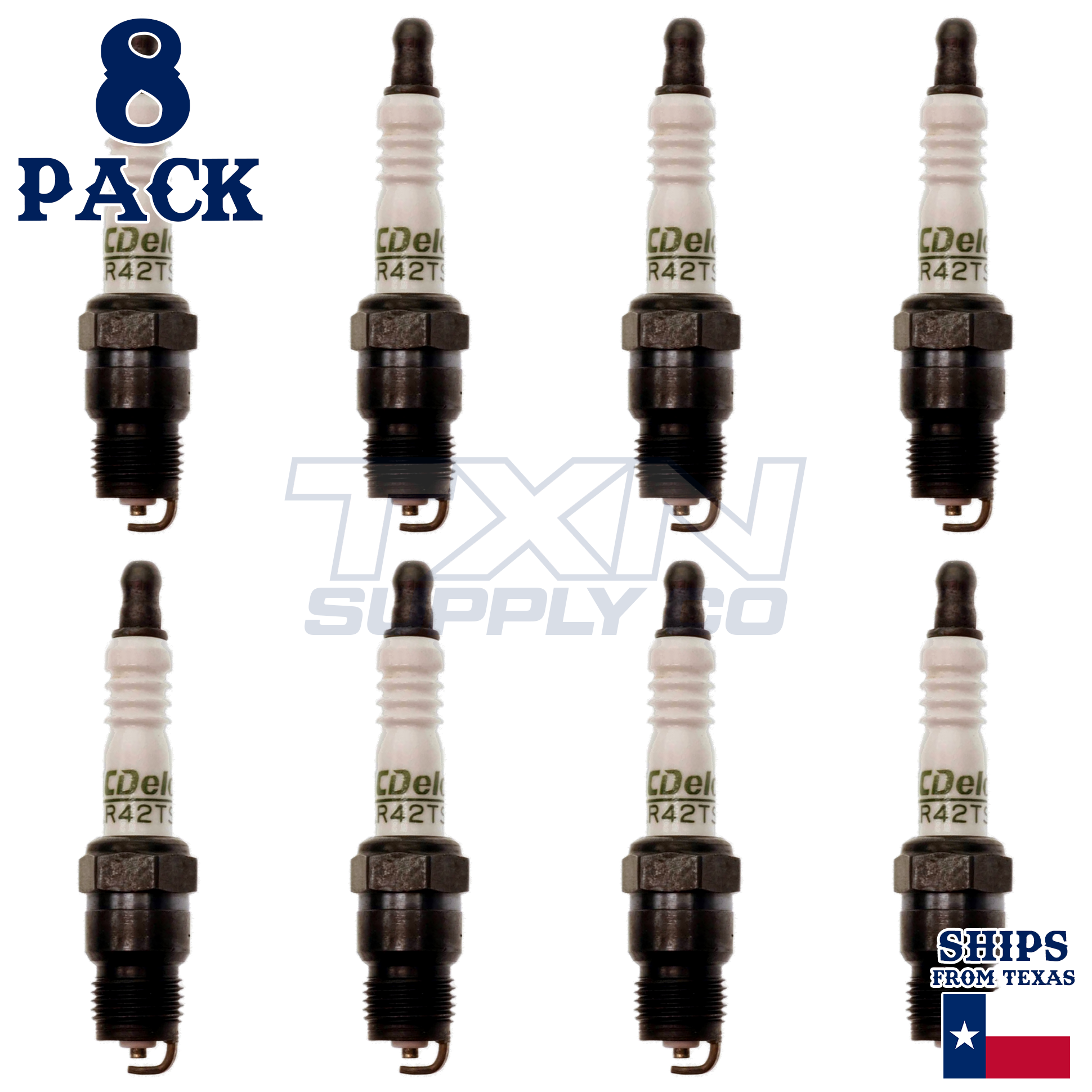 GM ACDelco R42TS Copper Spark Plugs 19354426 - 8 Pack - Image 2