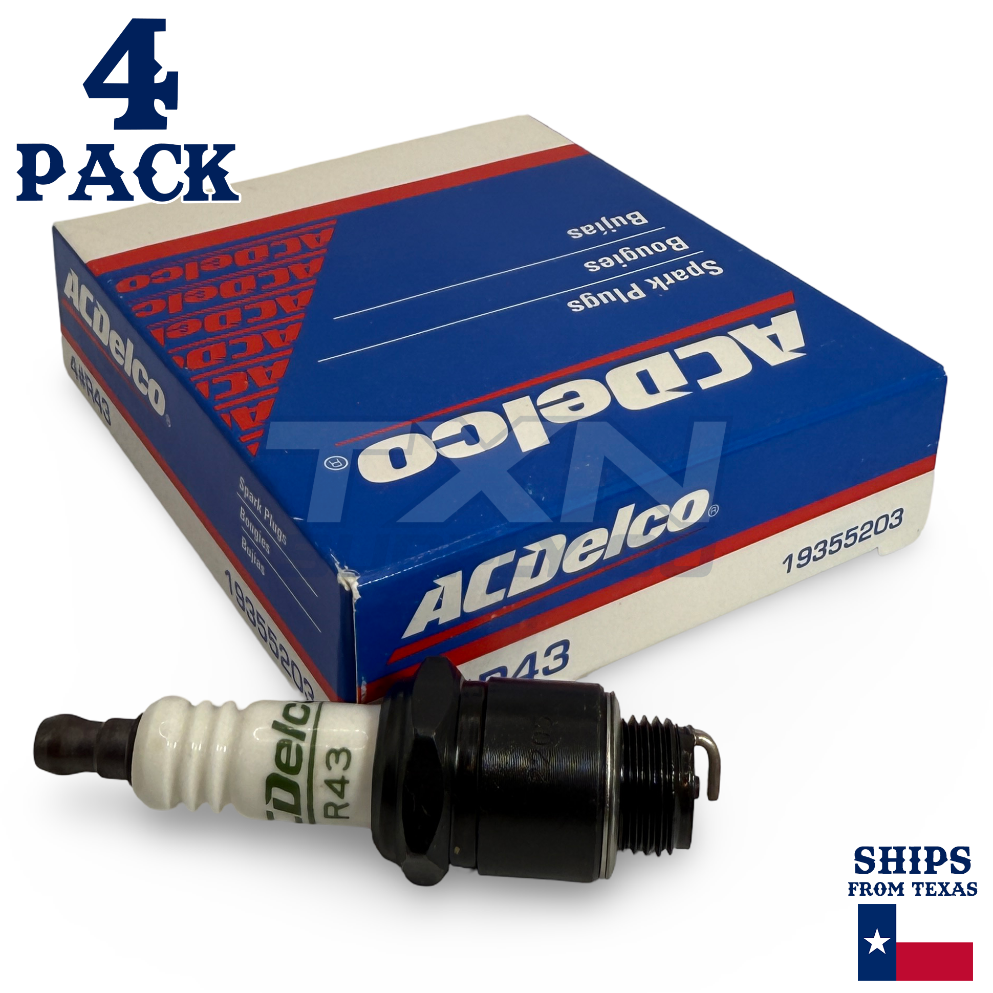 4 Pack Genuine GM ACDelco Spark Plugs R43 - Image 1