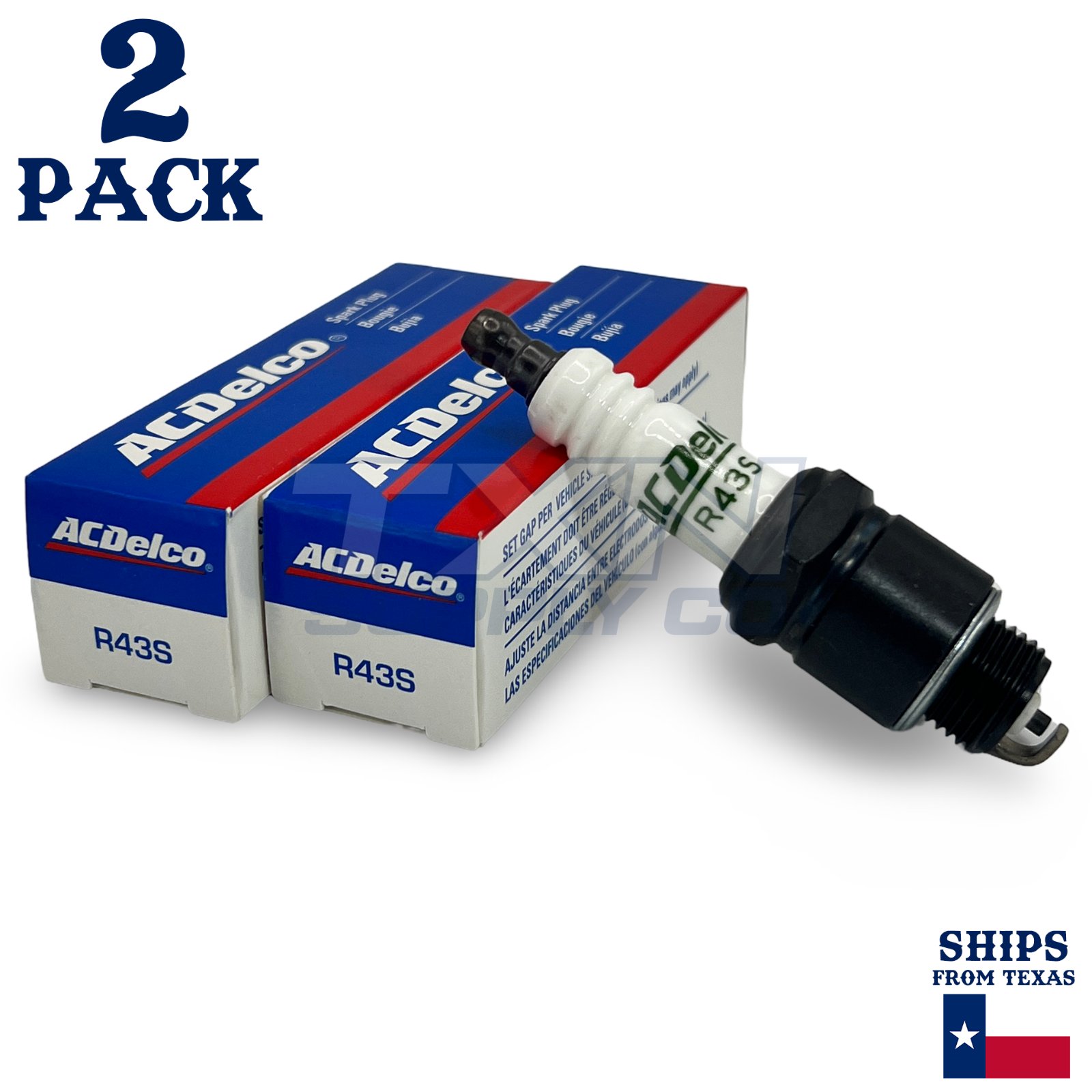 2 Pack Genuine GM ACDelco Spark Plugs R43S