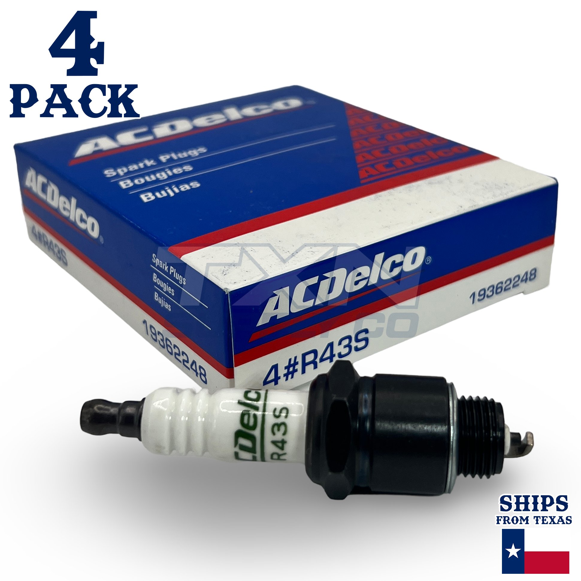 4 Pack Genuine GM ACDelco Spark Plugs R43S - Image 1