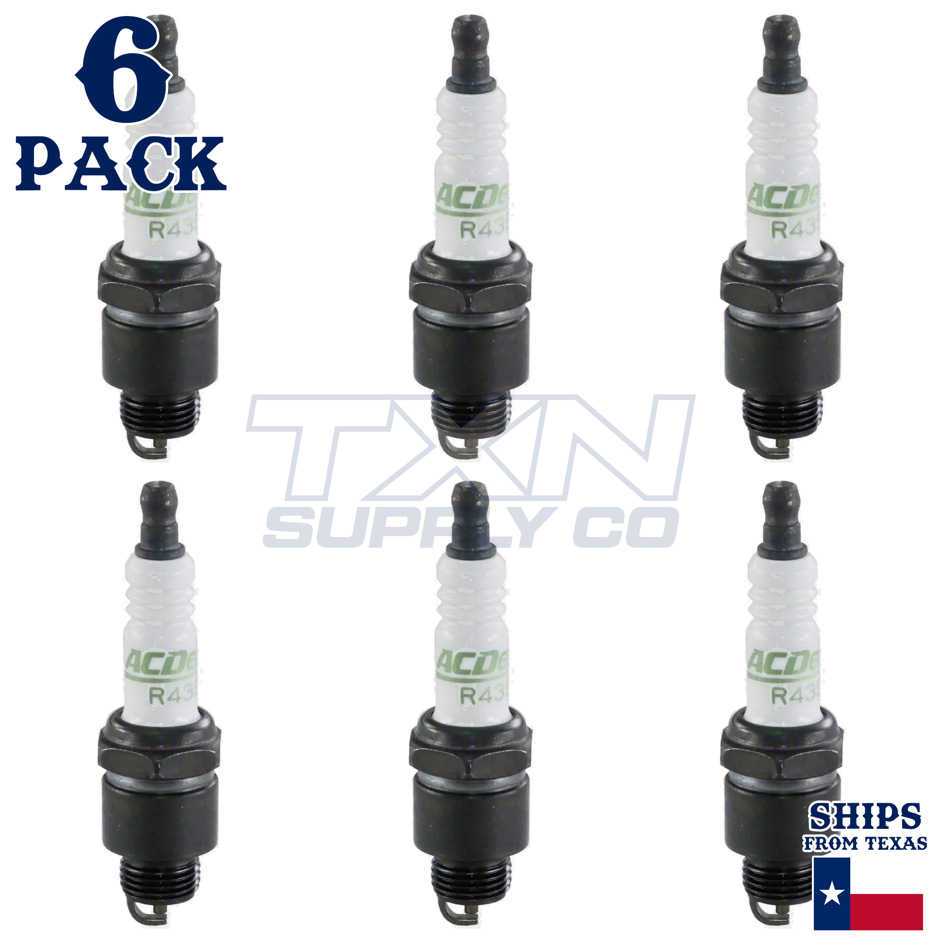 1965-1966 GMC 3500 5.0L ACDelco Spark Plugs - 6 Pack - Image 2