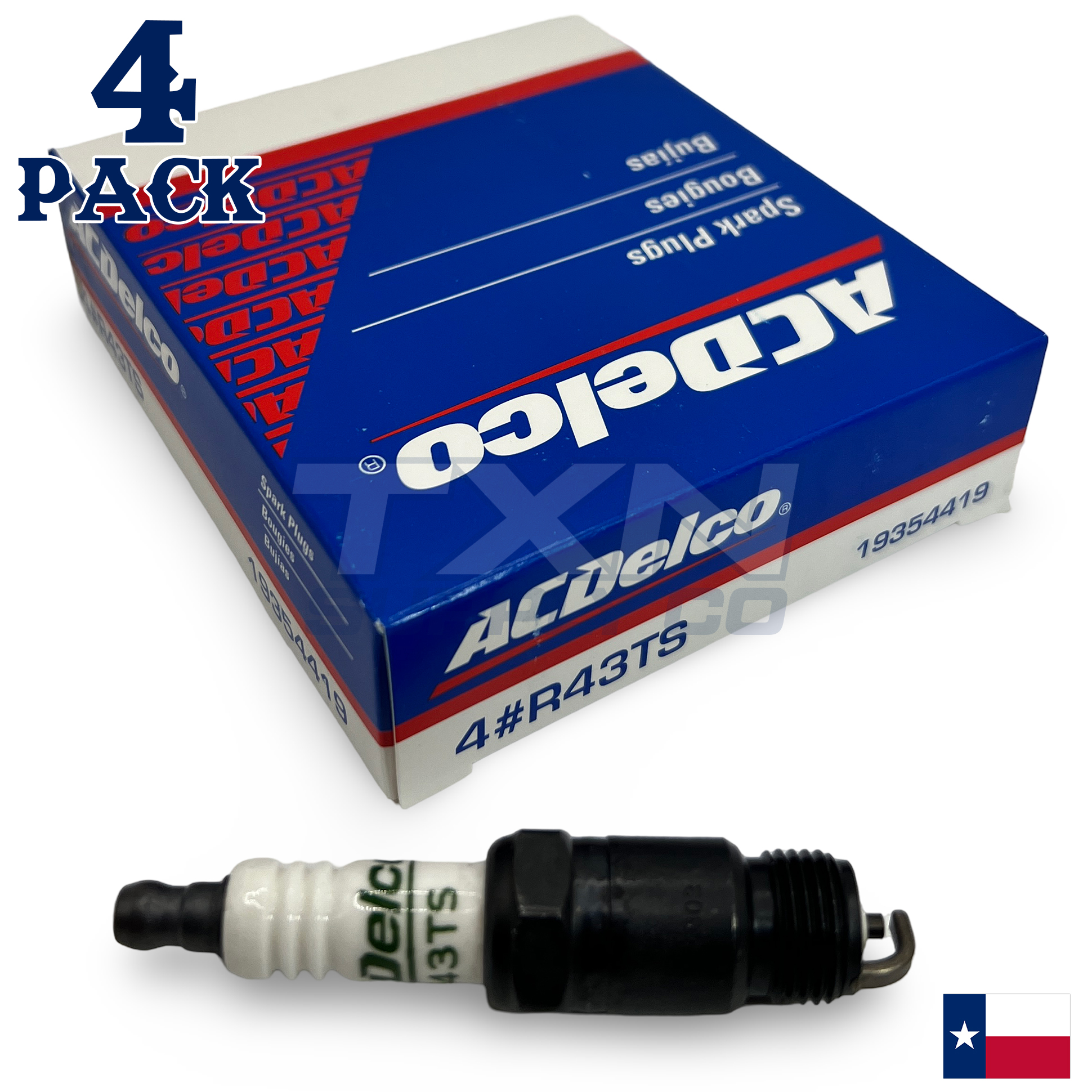 ACDelco R43TS Copper Spark Plug - 4 Pack - 19354419 GM OEM - Image 1