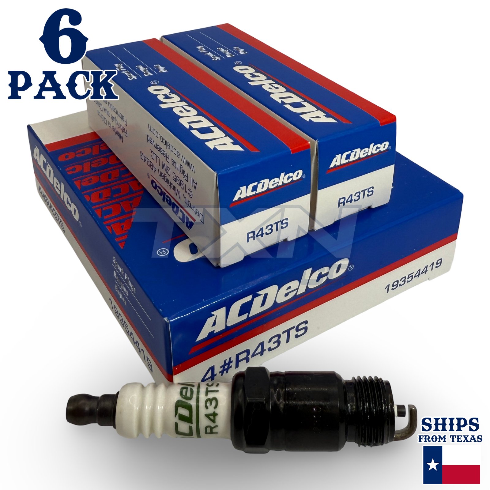 1991-1993 GMC Sonoma 2.8L ACDelco Spark Plugs - 6 Pack - Image 1