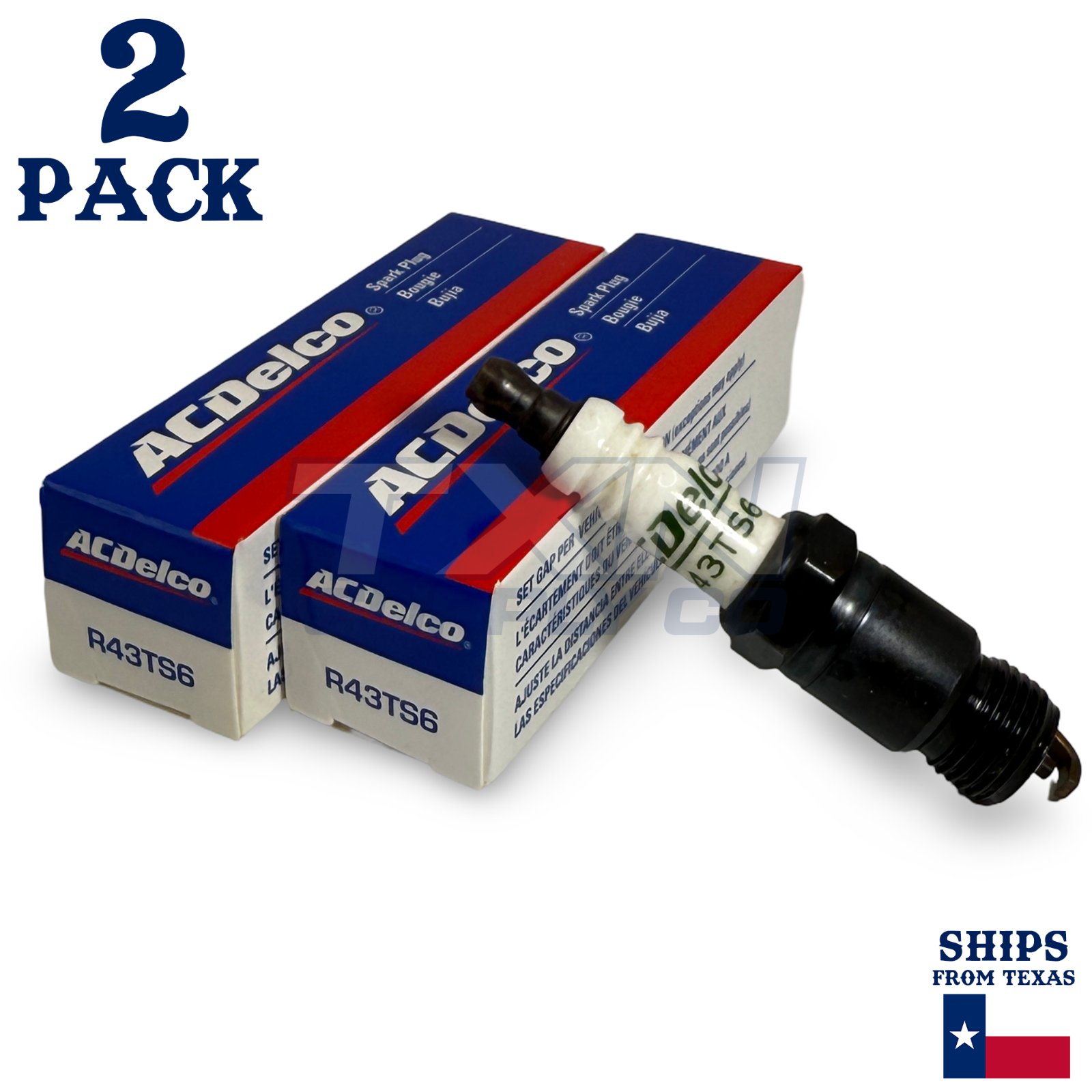 2 Pack Genuine GM ACDelco Spark Plugs R43TS6 - Image 1