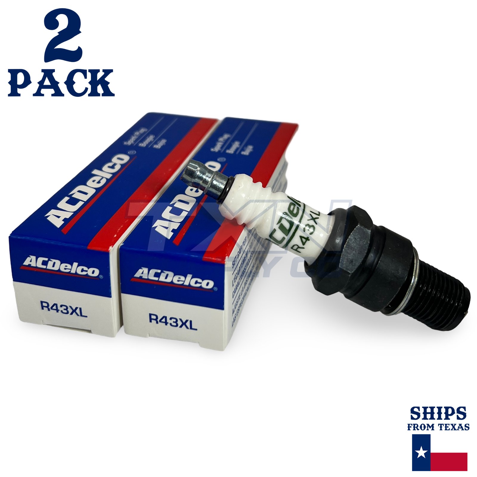 2 Pack Genuine GM ACDelco Spark Plugs R43XL