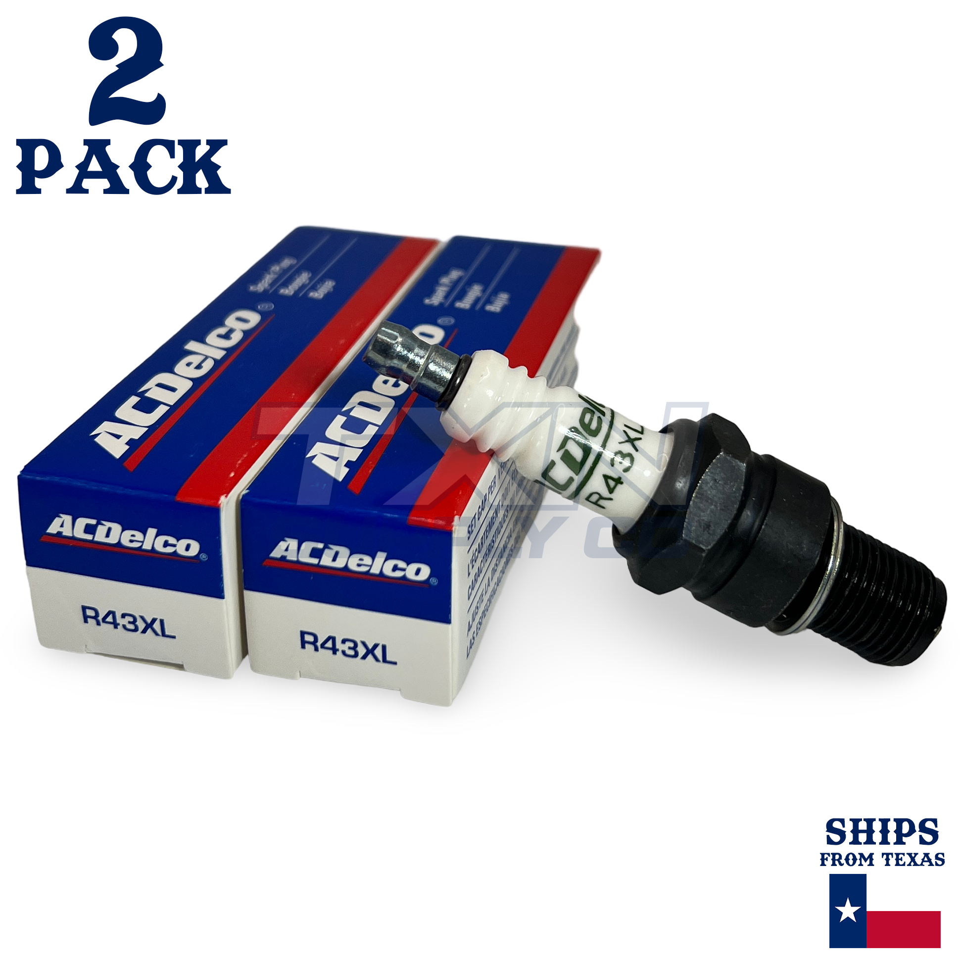 2 Pack Genuine GM ACDelco Spark Plugs R43XL - Image 1