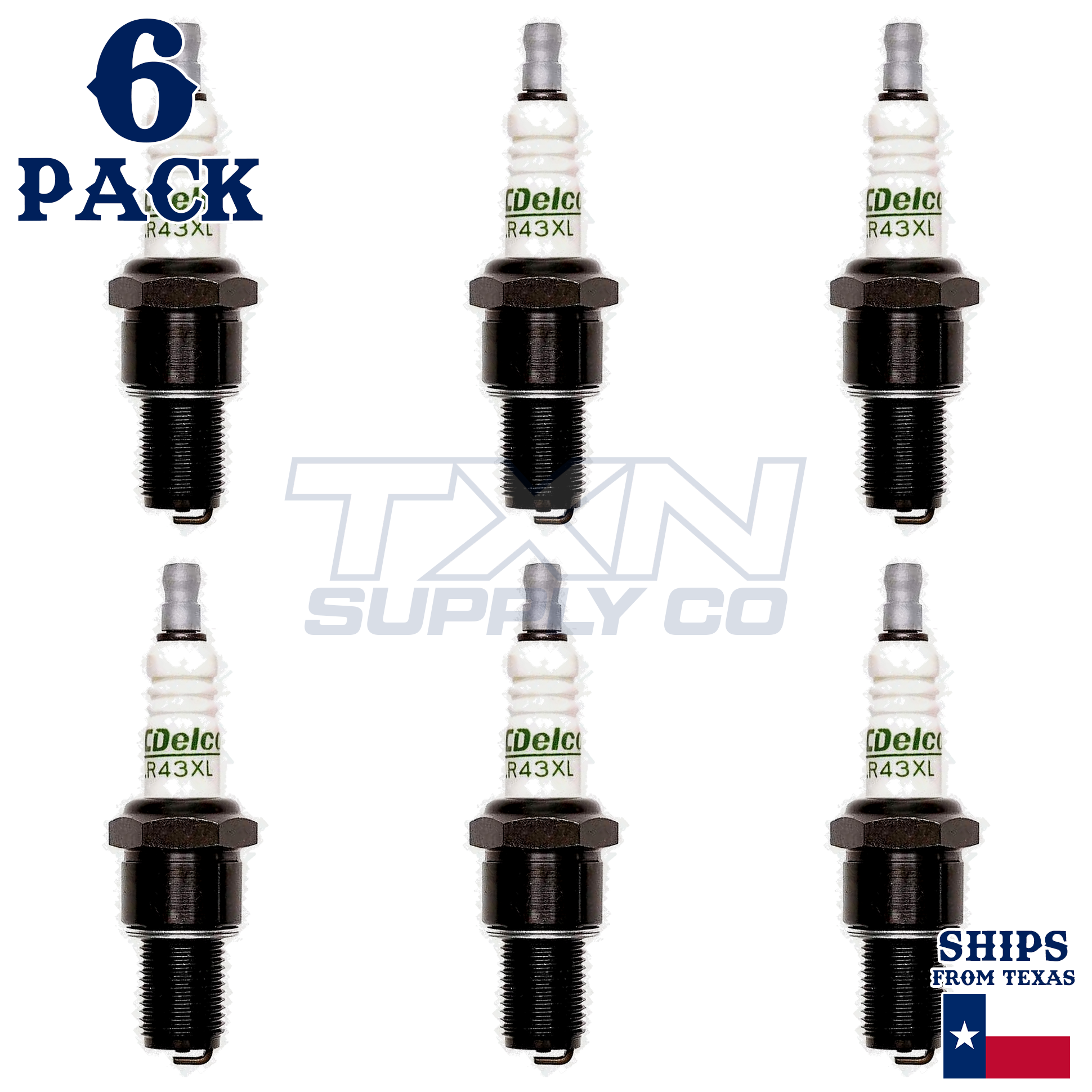 6 Pack Genuine GM ACDelco Spark Plugs R43XL - Image 2
