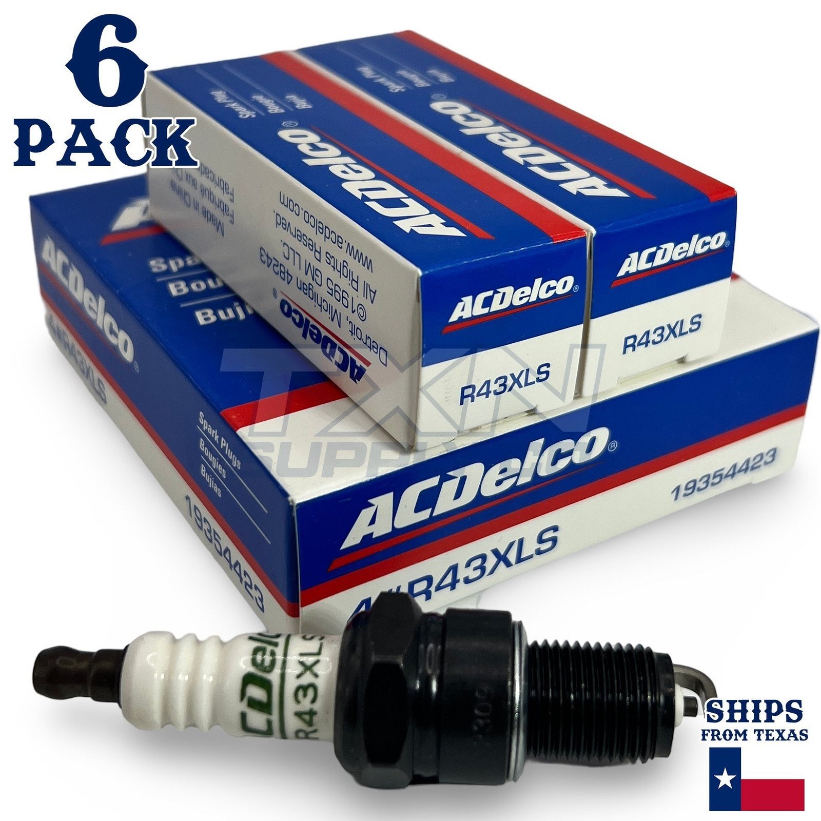 6 Pack ACDelco Standard Spark Plugs 1988-1994 for Ford Maverick 4.2L