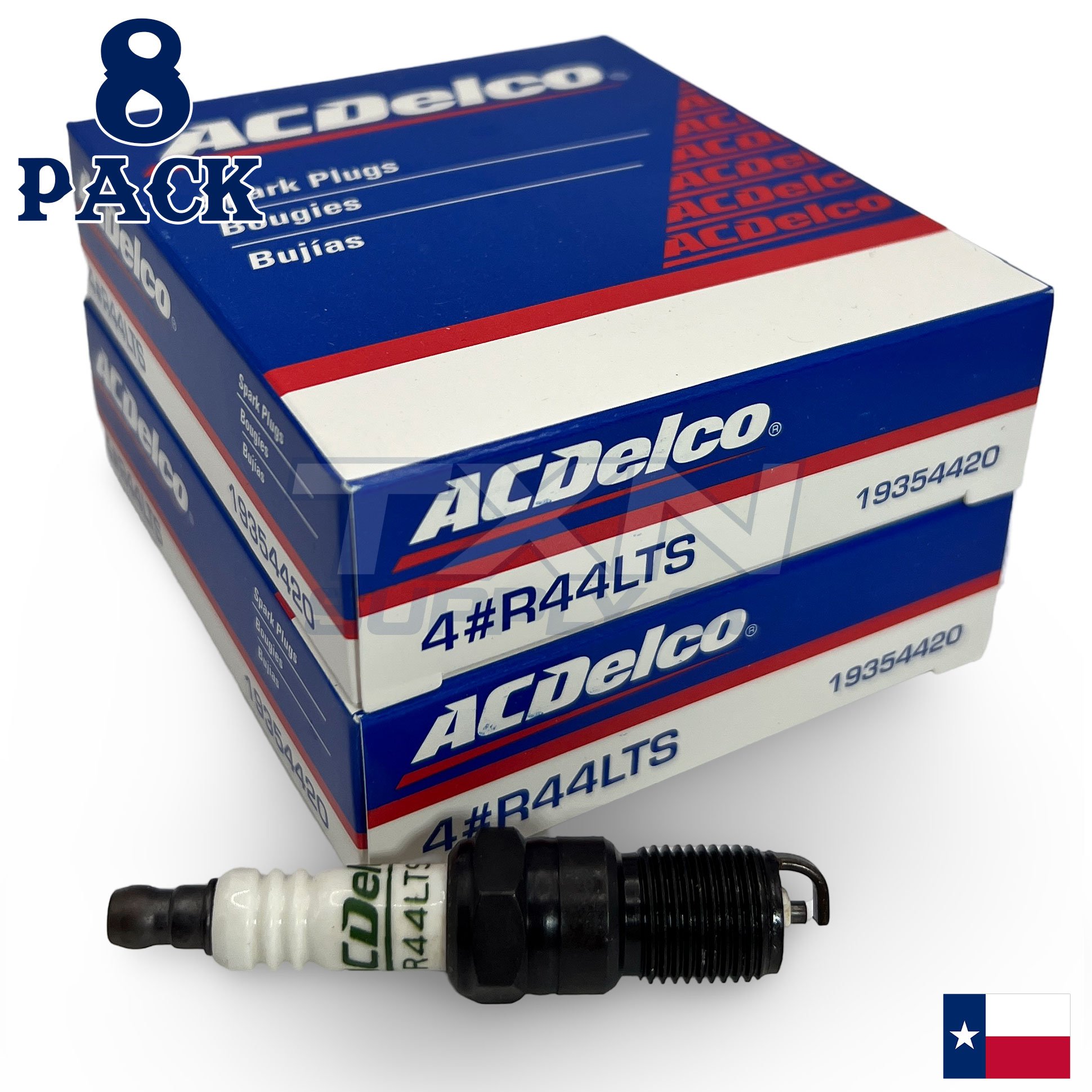 ACDelco R44LTS Copper Spark Plug - 8 Pack - 19354420 GM OEM - Image 1