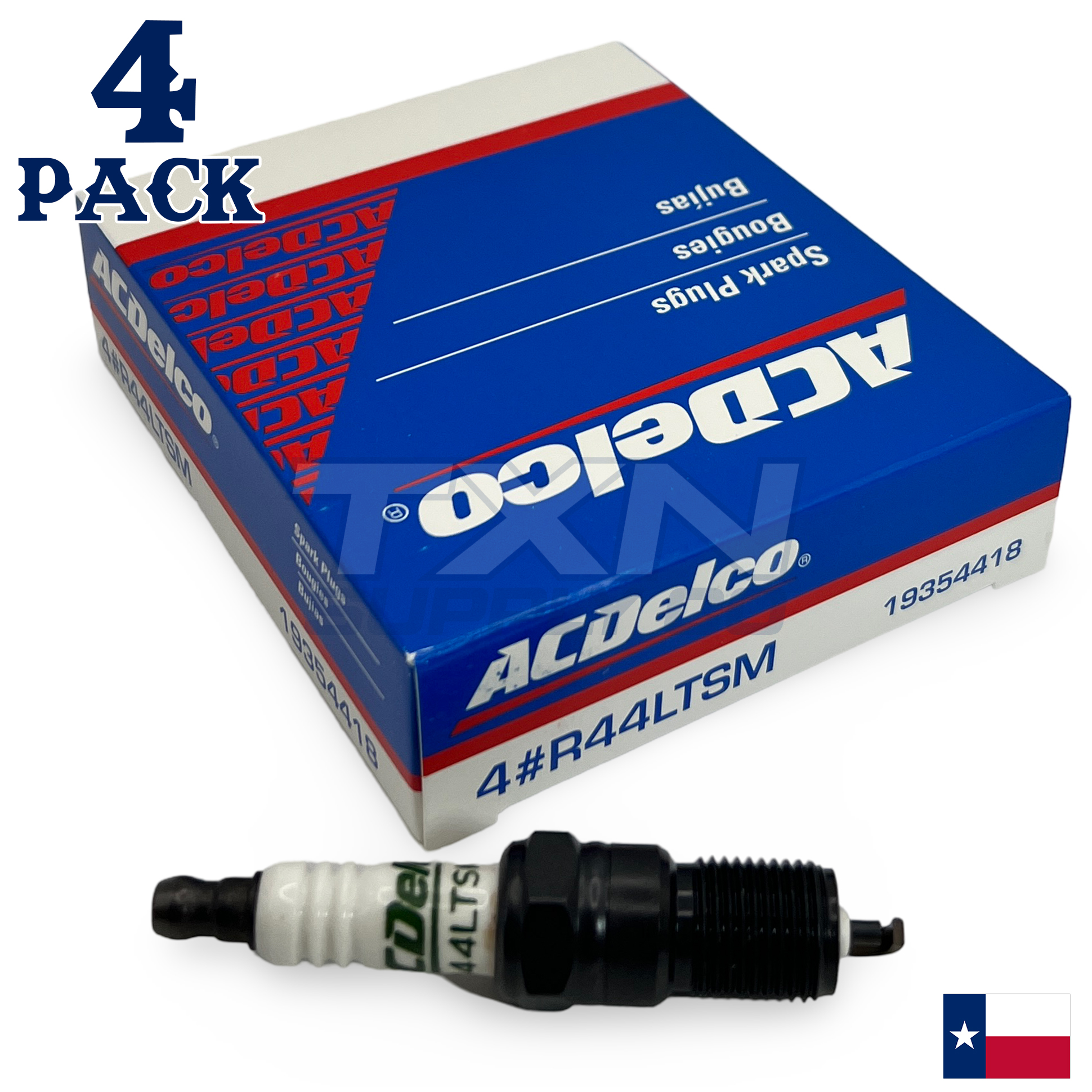 4 Pack Genuine GM ACDelco Spark Plugs R44LTSM - Image 1