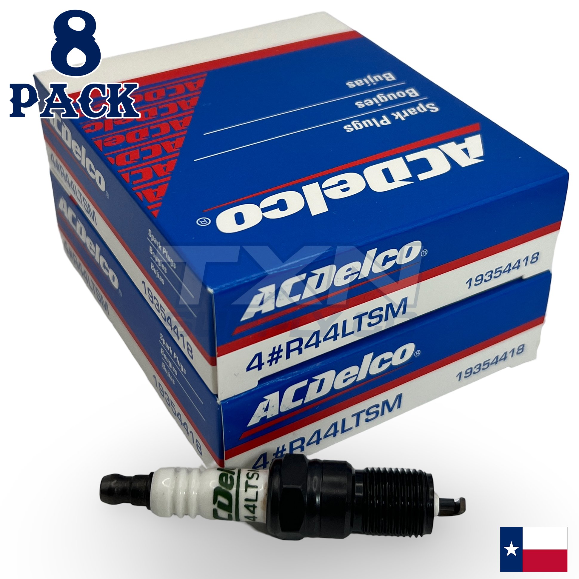 ACDelco R44LTSM Copper Spark Plug - 8 Pack - 19354418 GM OEM - Image 1
