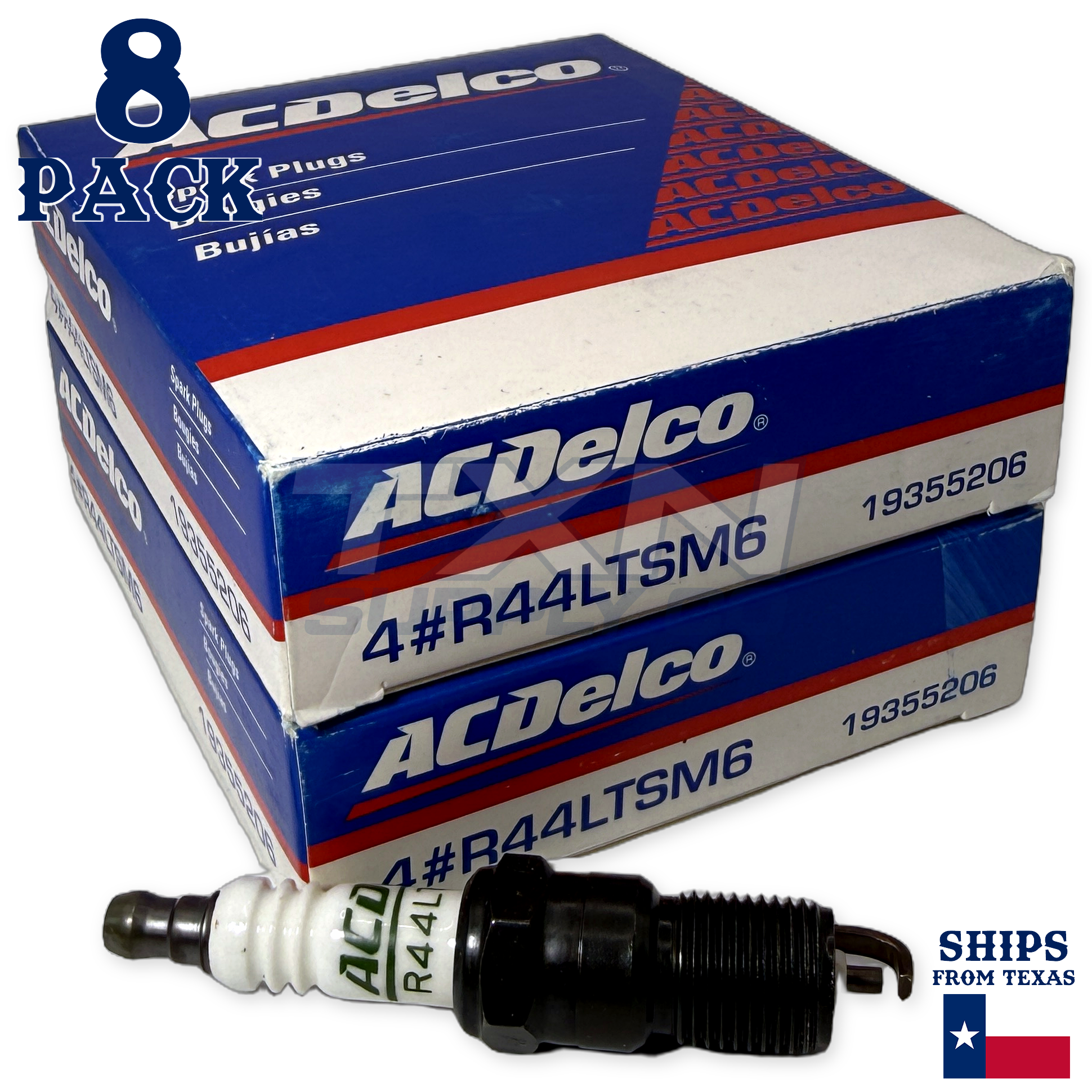 ACDelco R44LTSM6 Spark Plugs 8 Pack