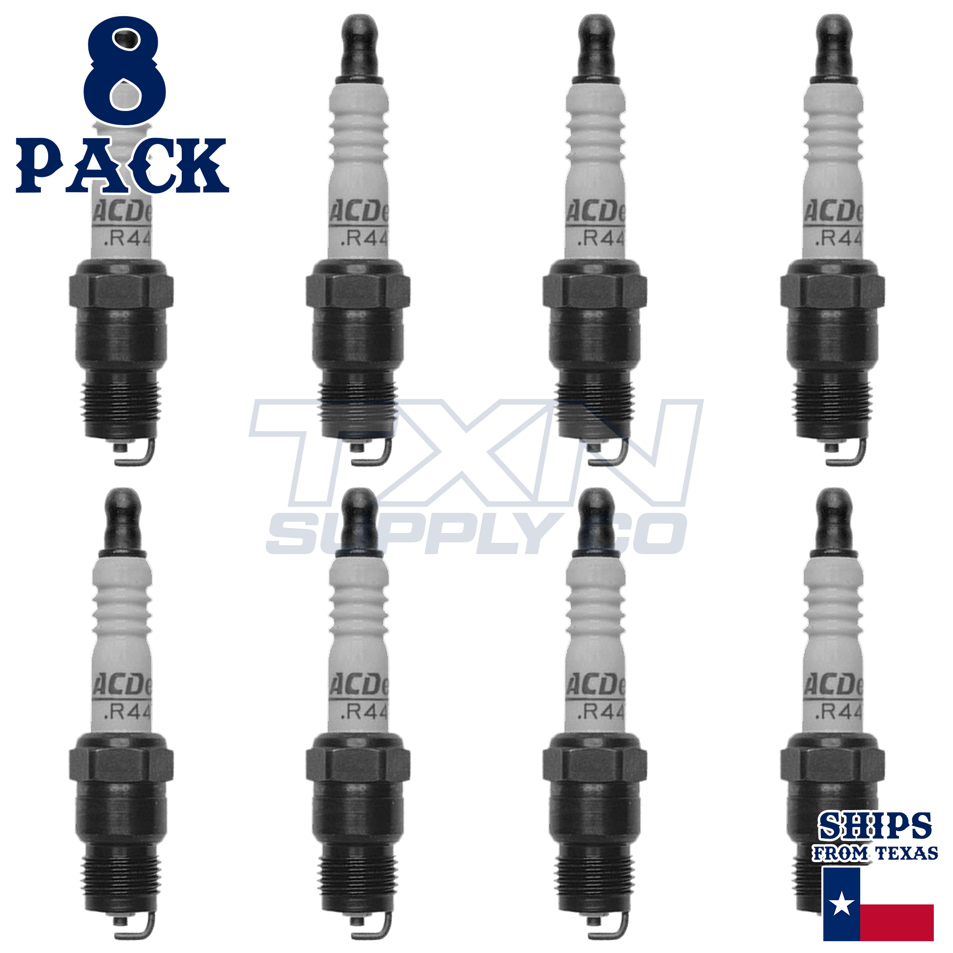 ACDelco R44TS Copper Spark Plug - 8 Pack - 19354427 GM OEM - Image 1