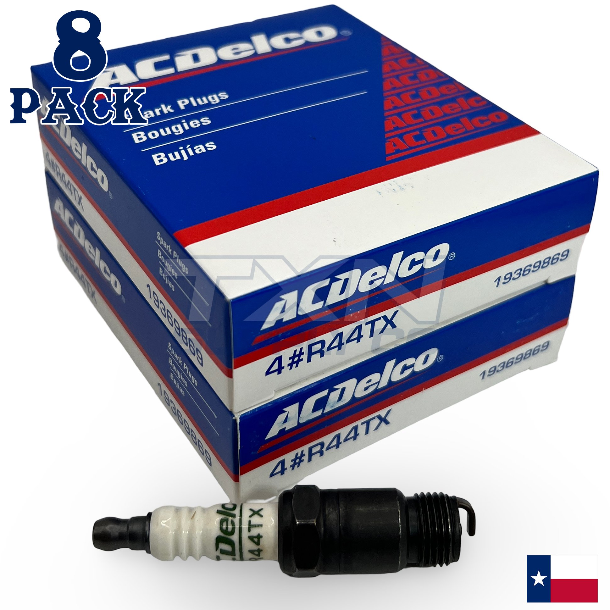ACDelco R44TX Copper Spark Plug - 8 Pack - 19369869 GM OEM