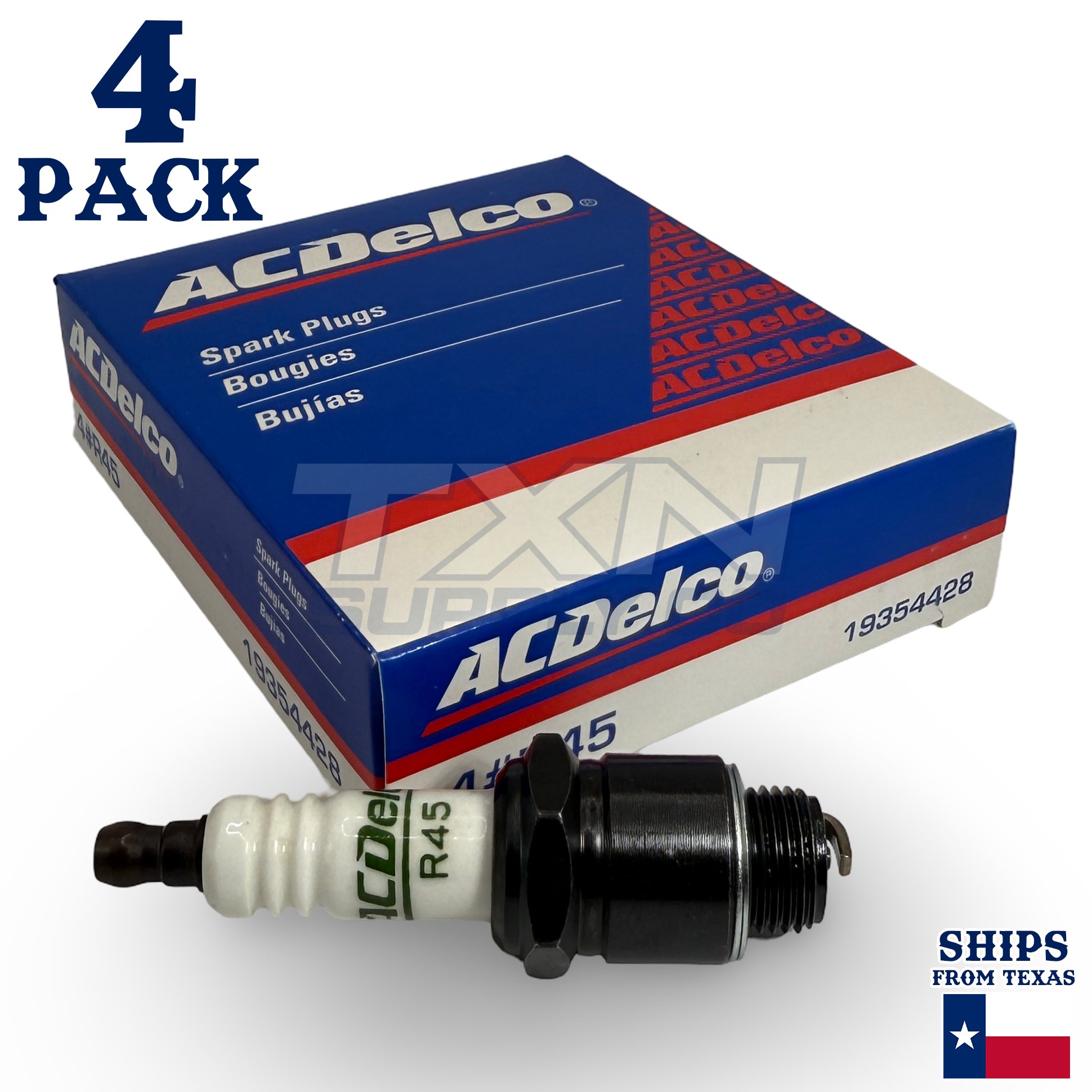 ACDelco R45 Copper Spark Plug - 4 Pack - 19354428 GM OEM - Image 1