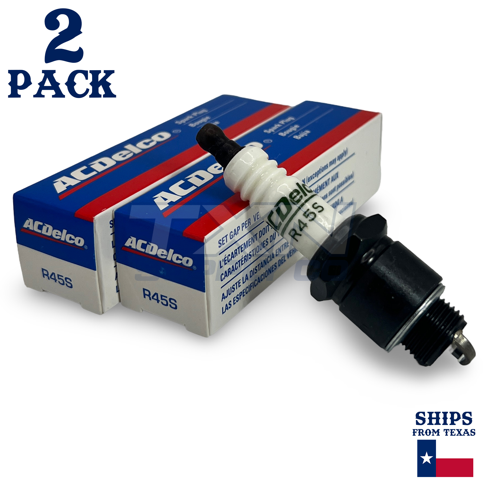 2 Pack Genuine GM ACDelco R45S Spark Plugs 19362366 - Image 1