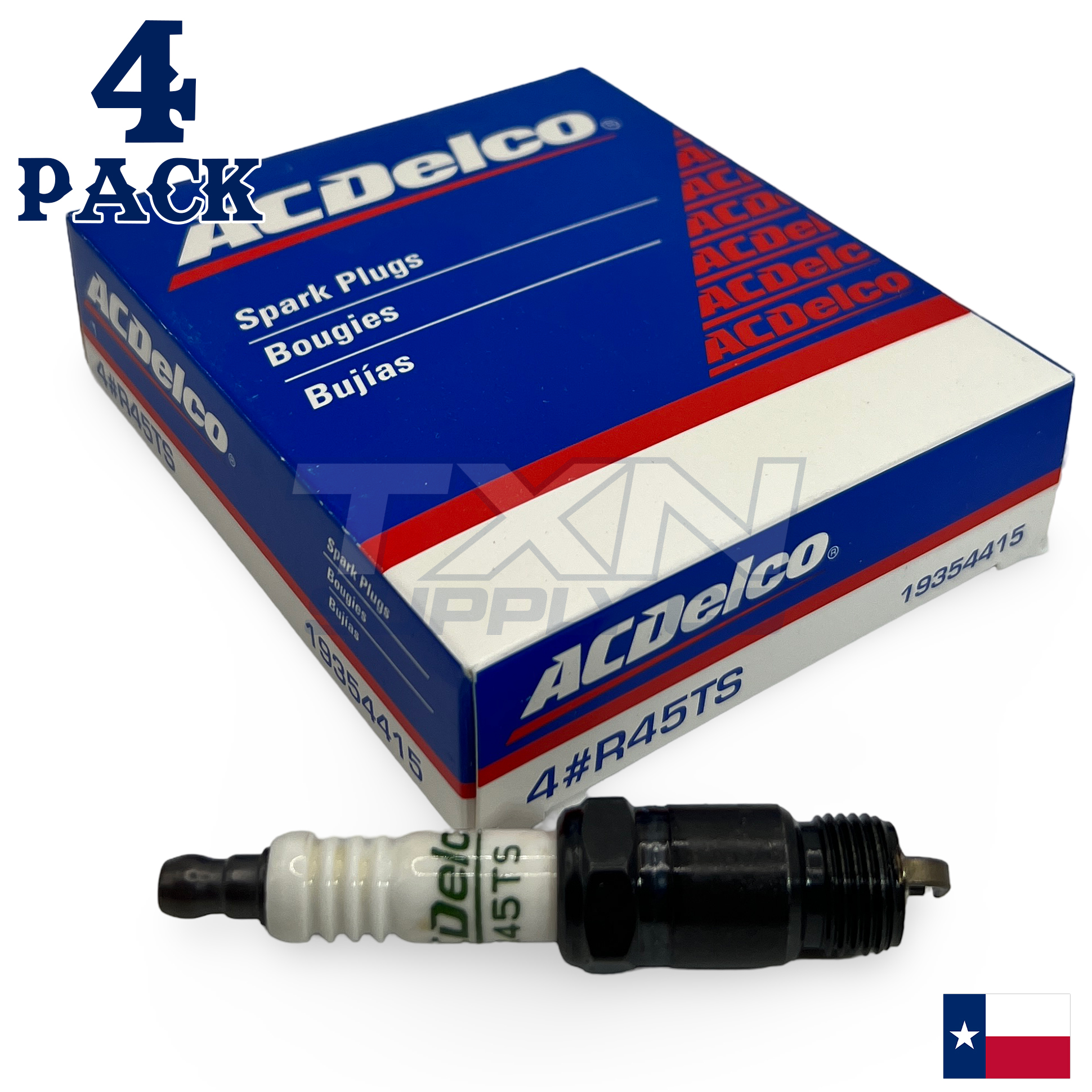 ACDelco R45TS Copper Spark Plug - 4 Pack - 19354415 GM OEM - Image 1