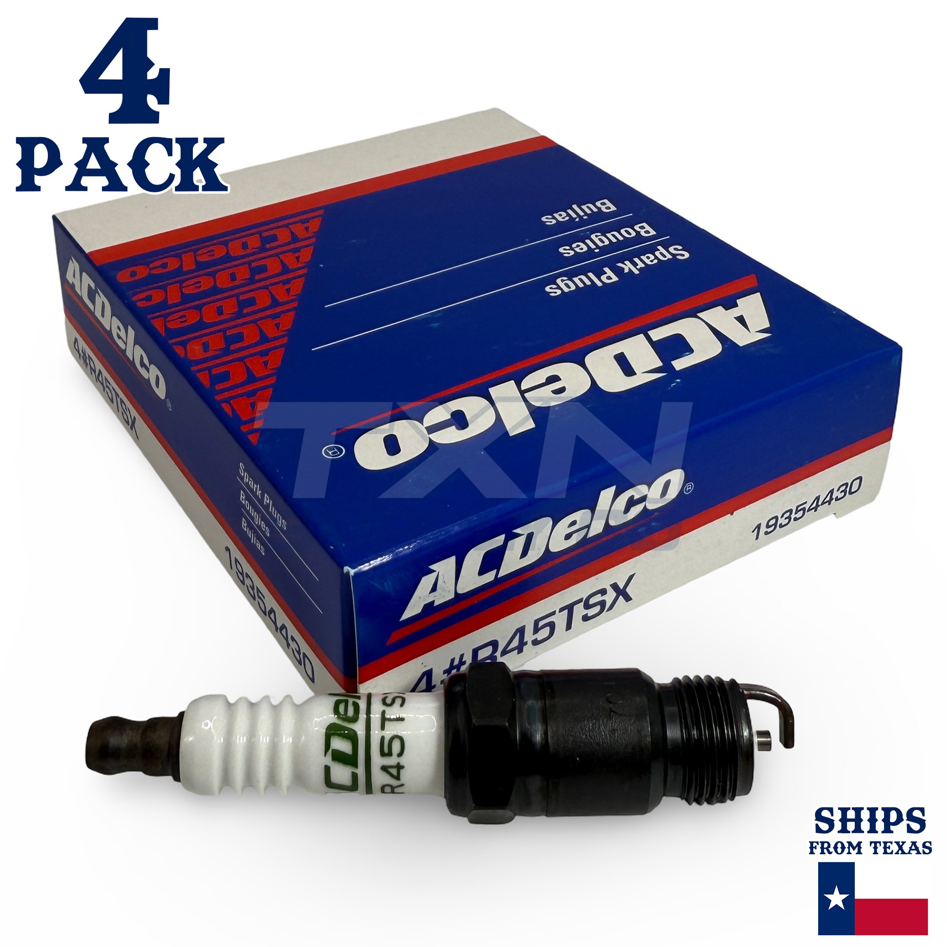 ACDelco R45TSX Copper Spark Plug - 4 Pack - 19354430 GM OEM