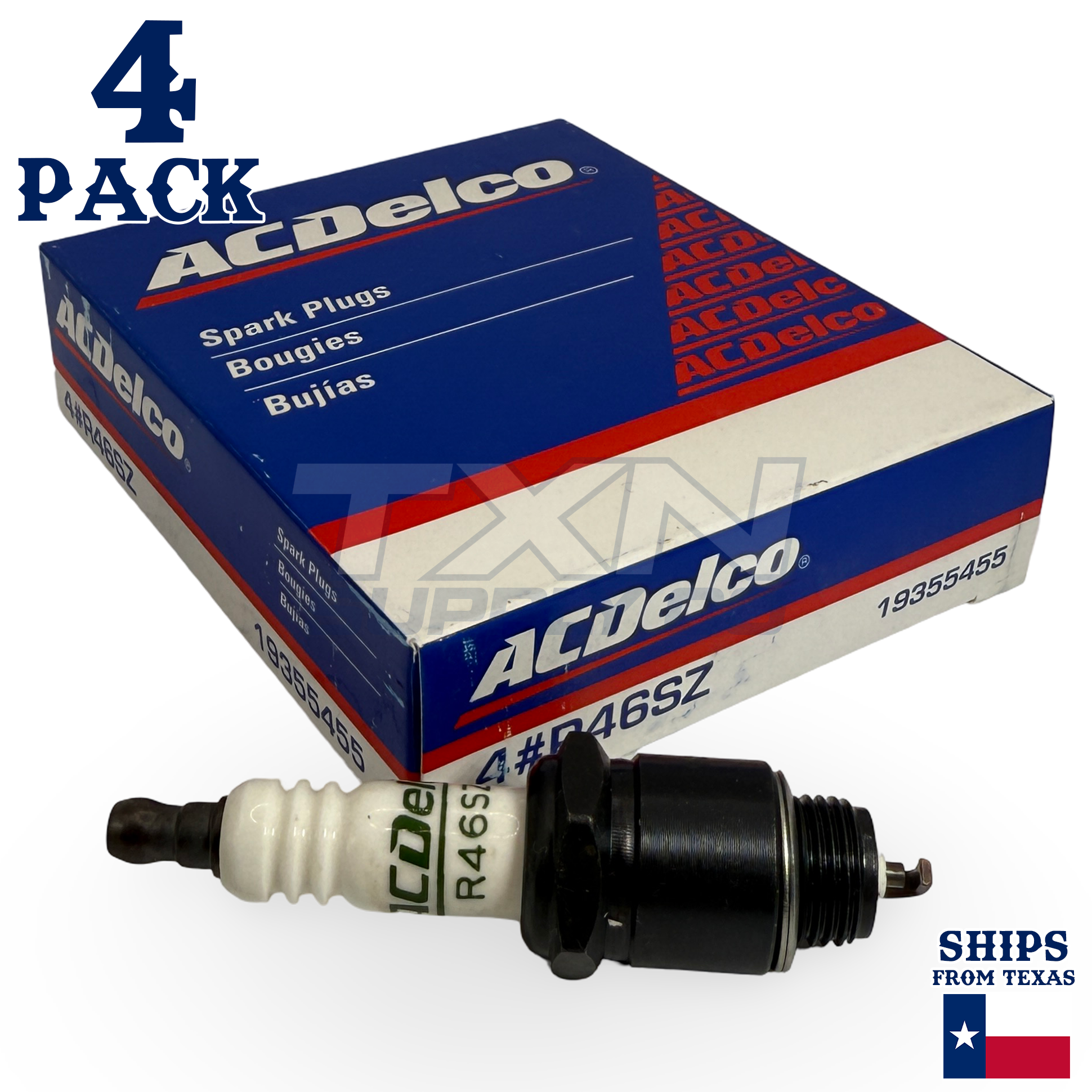 ACDelco R46SZ Copper Spark Plug - 4 Pack - 19355455 GM OEM - Image 1