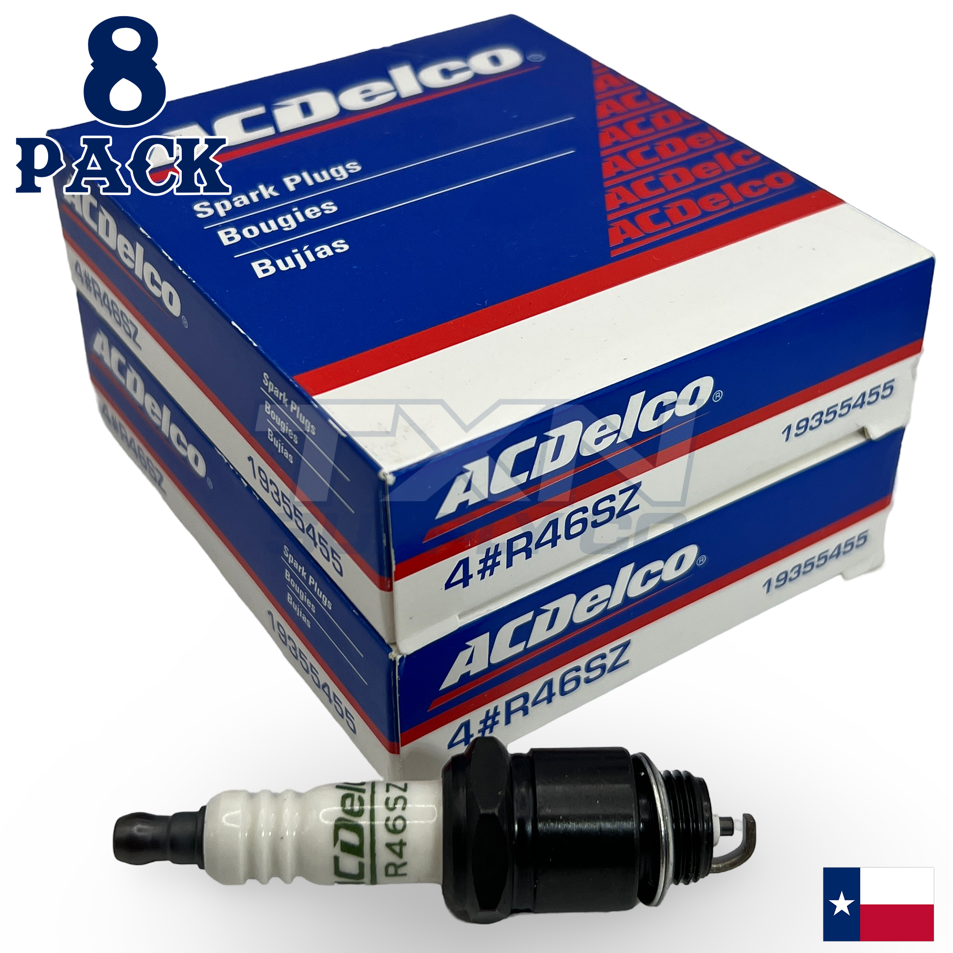 ACDelco R46SZ Copper Spark Plug - 8 Pack - 19355455 GM OEM - Image 1