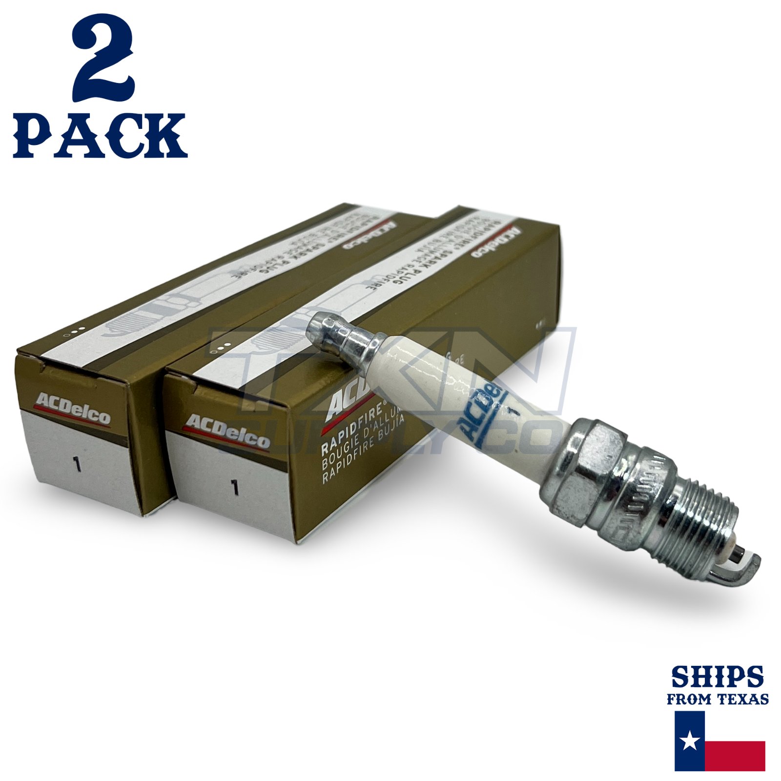 2 Pack Genuine GM ACDelco RAPIDFIRE #1 Platinum Spark Plug - Image 1